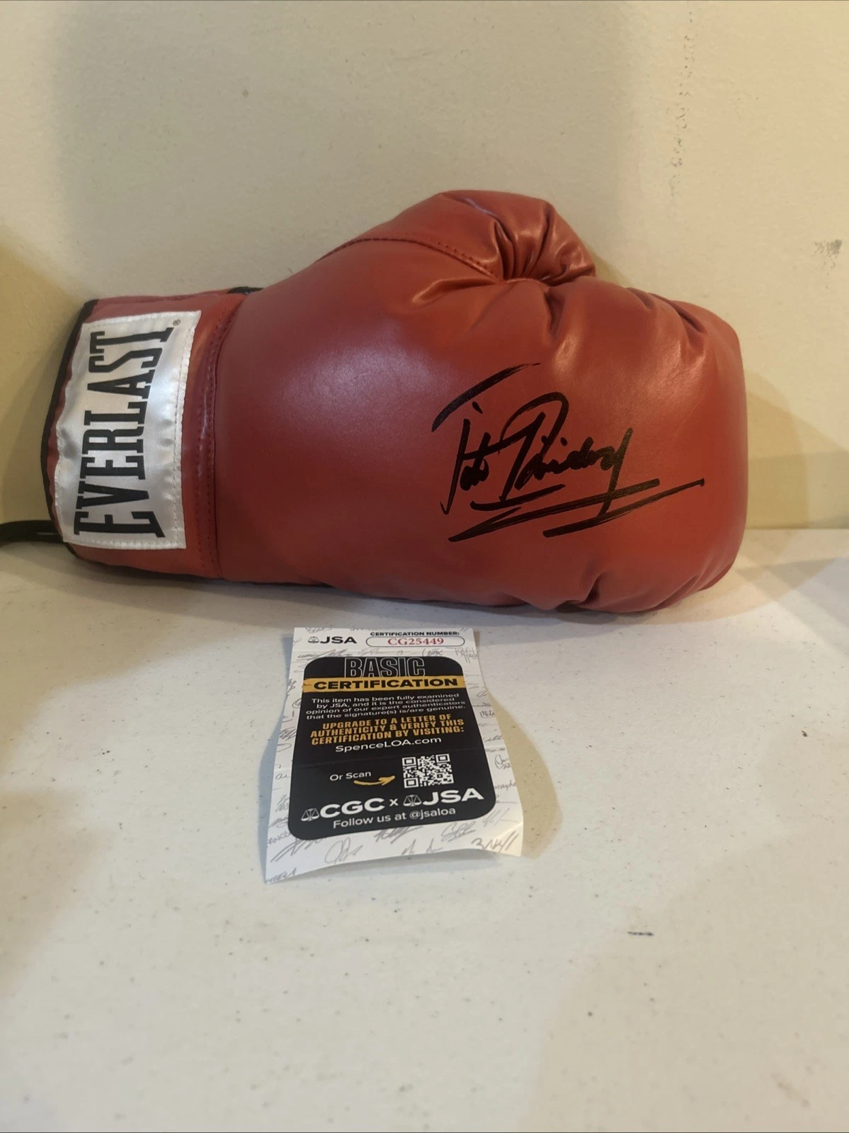 FELIX TITO TRINIDAD SIGNED AUTOGRAPH EVERLAST BOXING GLOVE JSA COA HOF BOXER