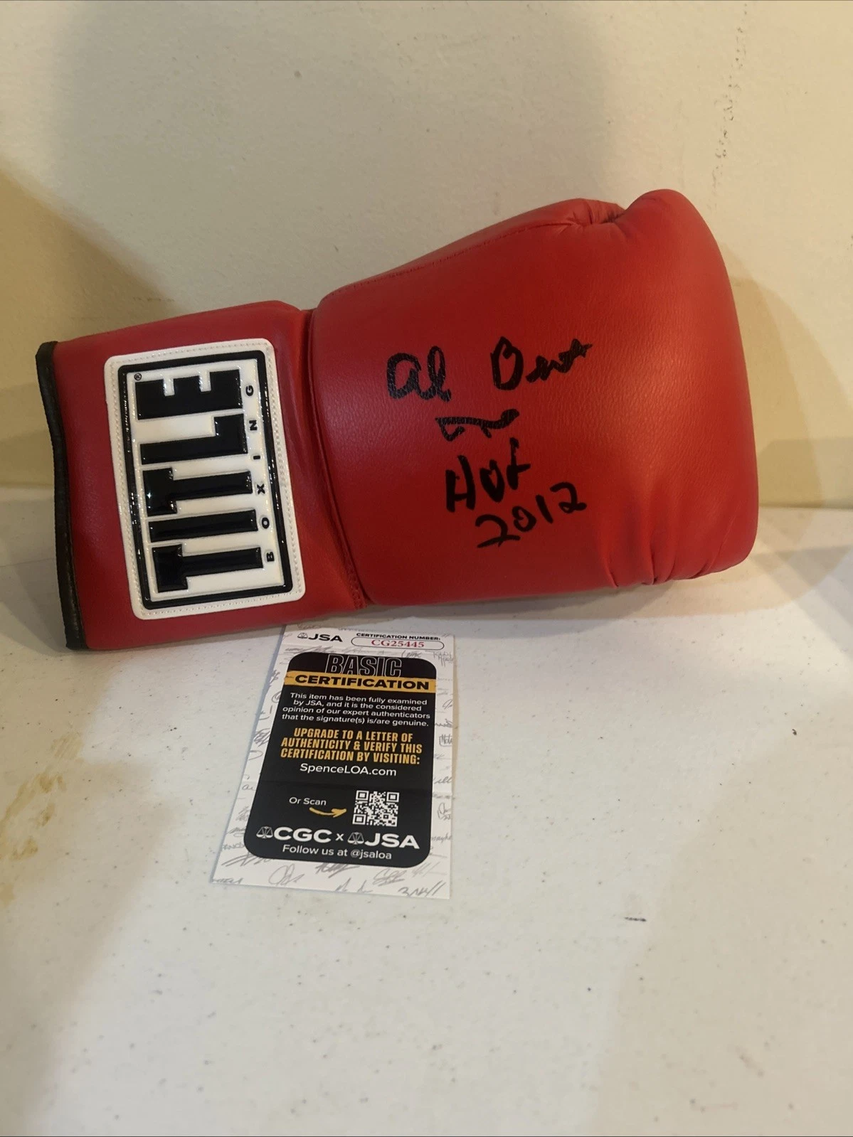 AL BERNSTEIN SIGNED AUTOGRAPH BOXING GLOVE JSA COA HOF ANNOUNCER COLLECTIBLE MEMORABILIA