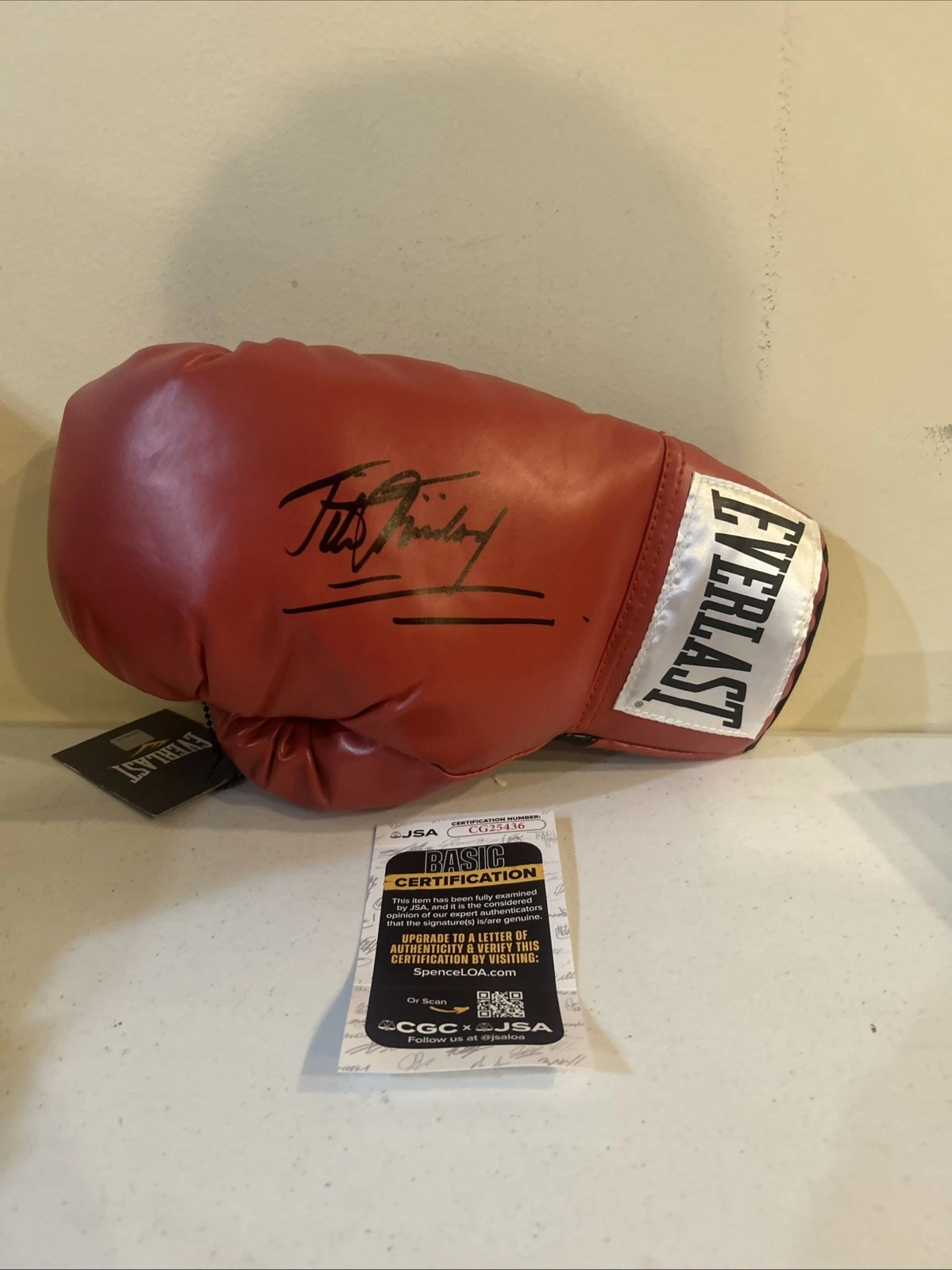 FELIX TITO TRINIDAD SIGNED AUTOGRAPH EVERLAST BOXING GLOVE JSA COA HOF BOXER