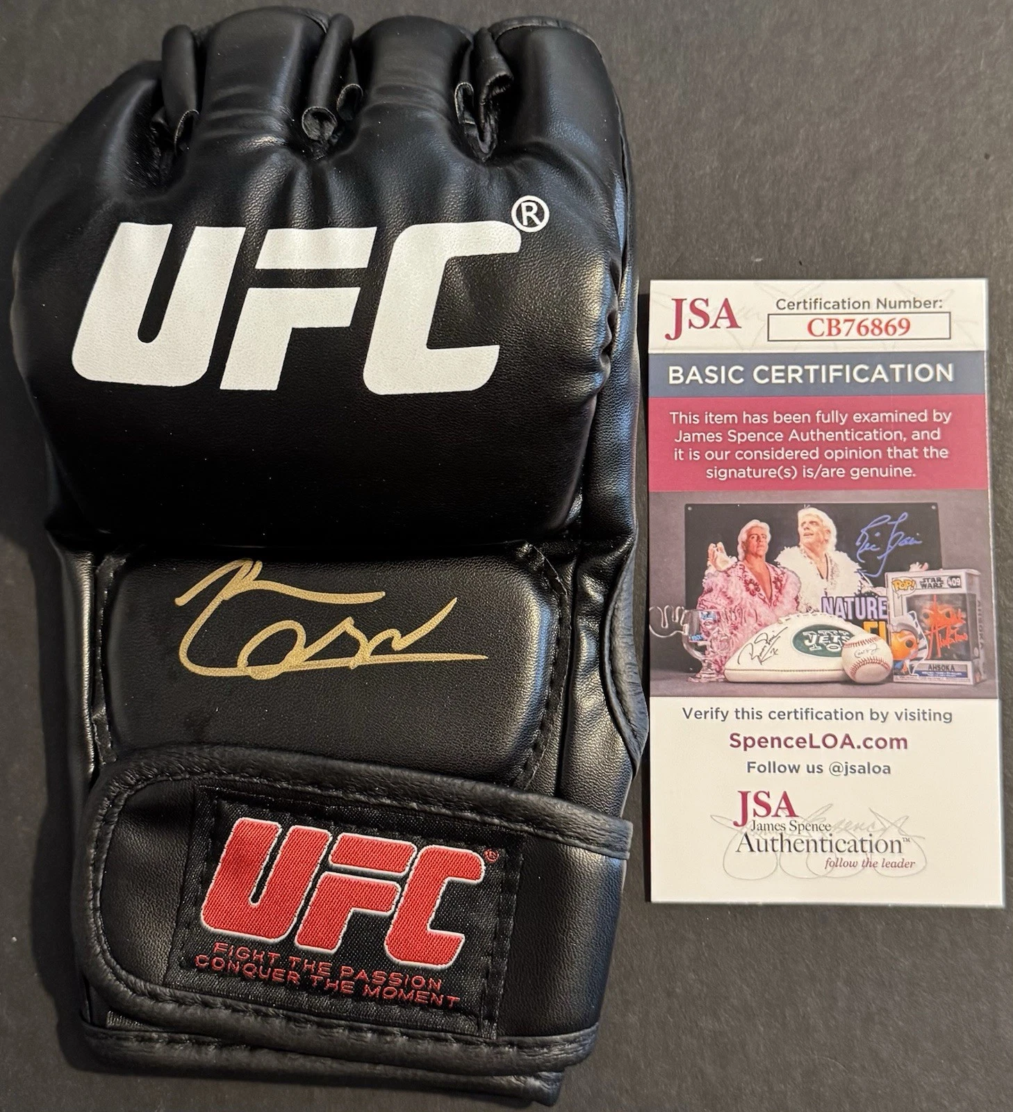 Jean Silva Signed Autographed UFC Fight Glove JSA COA Fighting Nerds