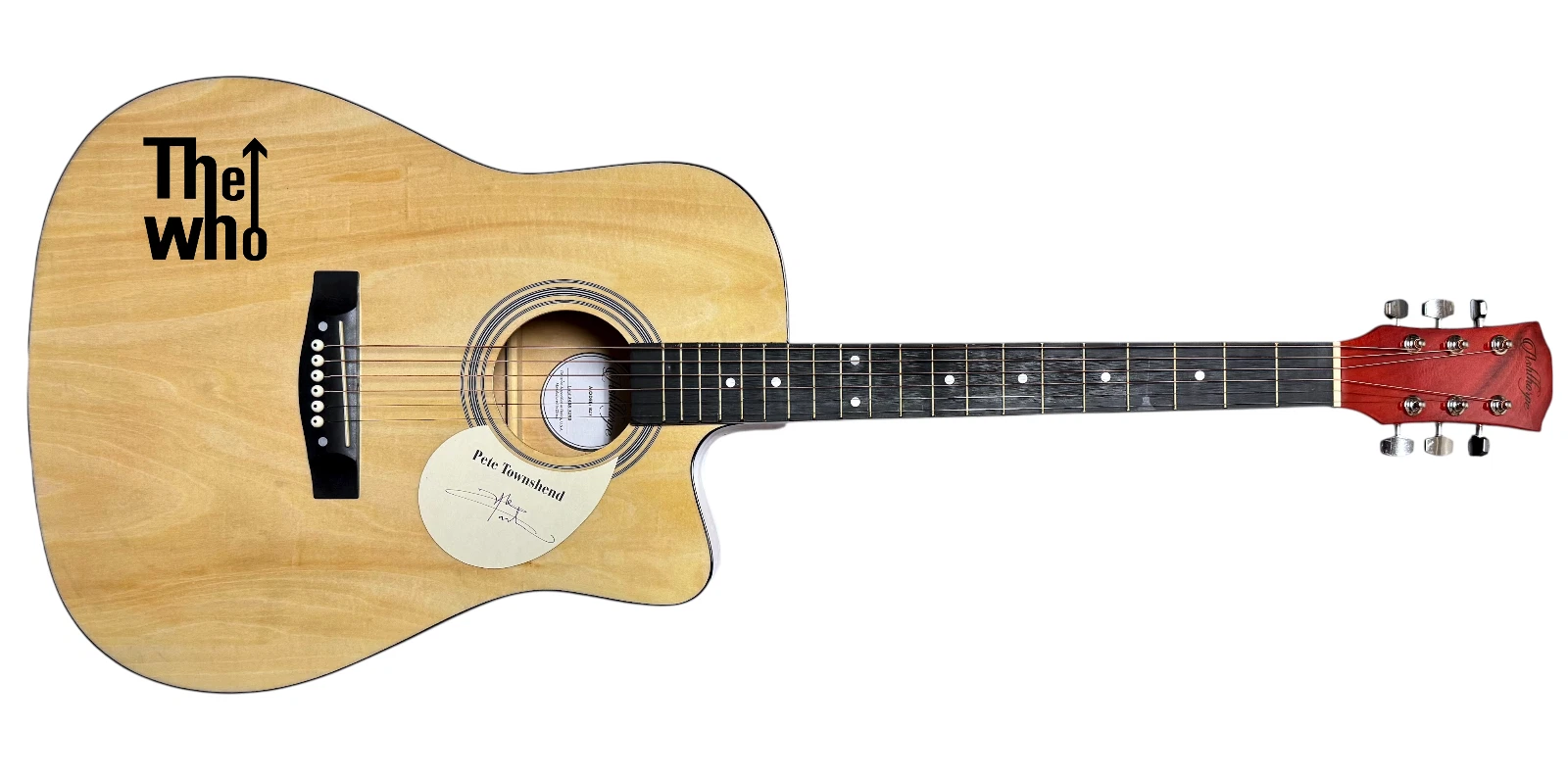 The Who Pete Townshend Signed Autograph Full Size Acoustic Guitar ACOA COA