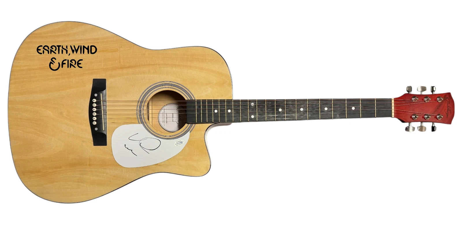 Verdine White EARTH, WIND & FIRE Signed Autograph Full Size Acoustic Guitar ACOA