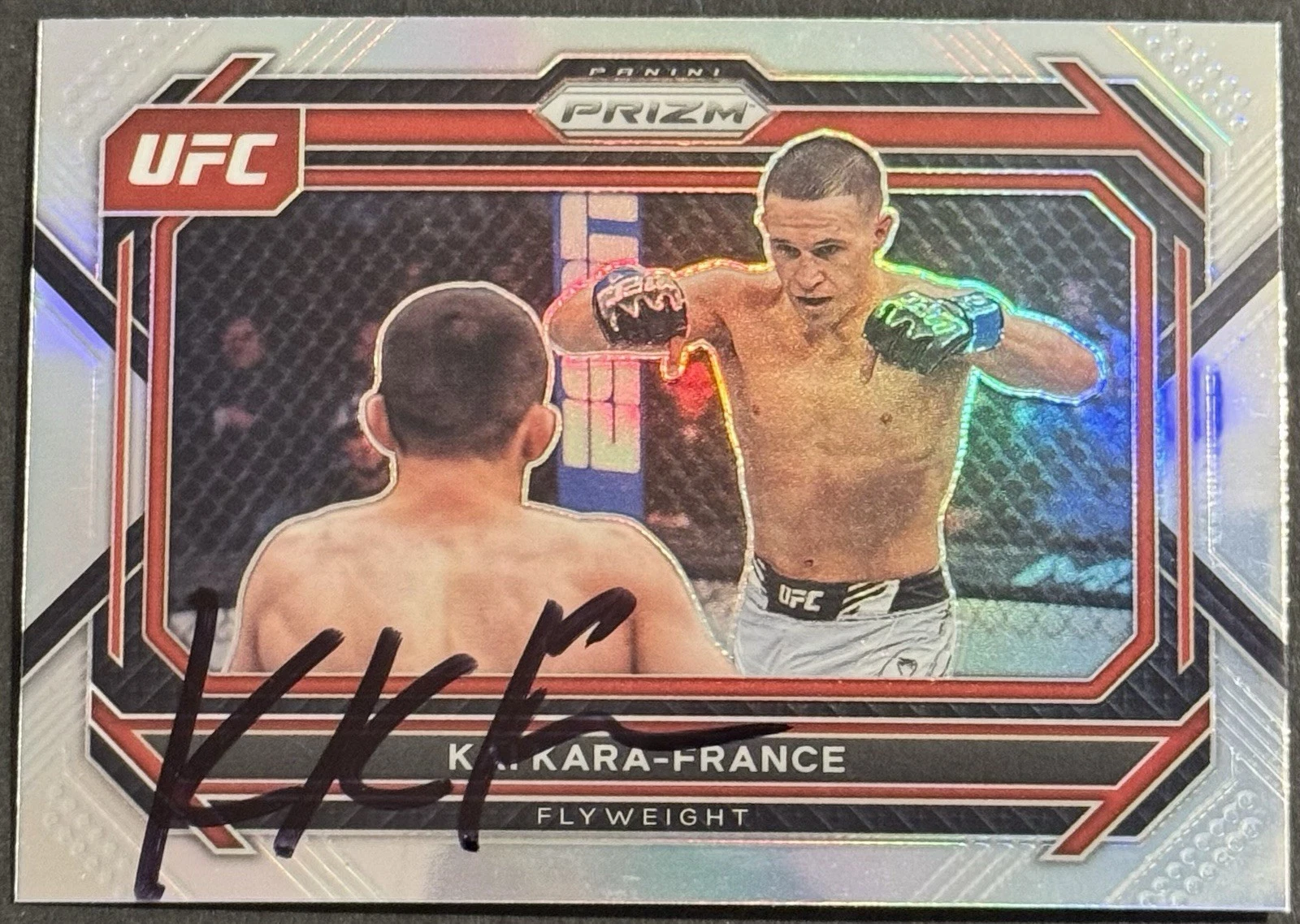 Kai Kara- France Signed 2023 Panini Prizm Silver Base UFC Card BAS Beckett