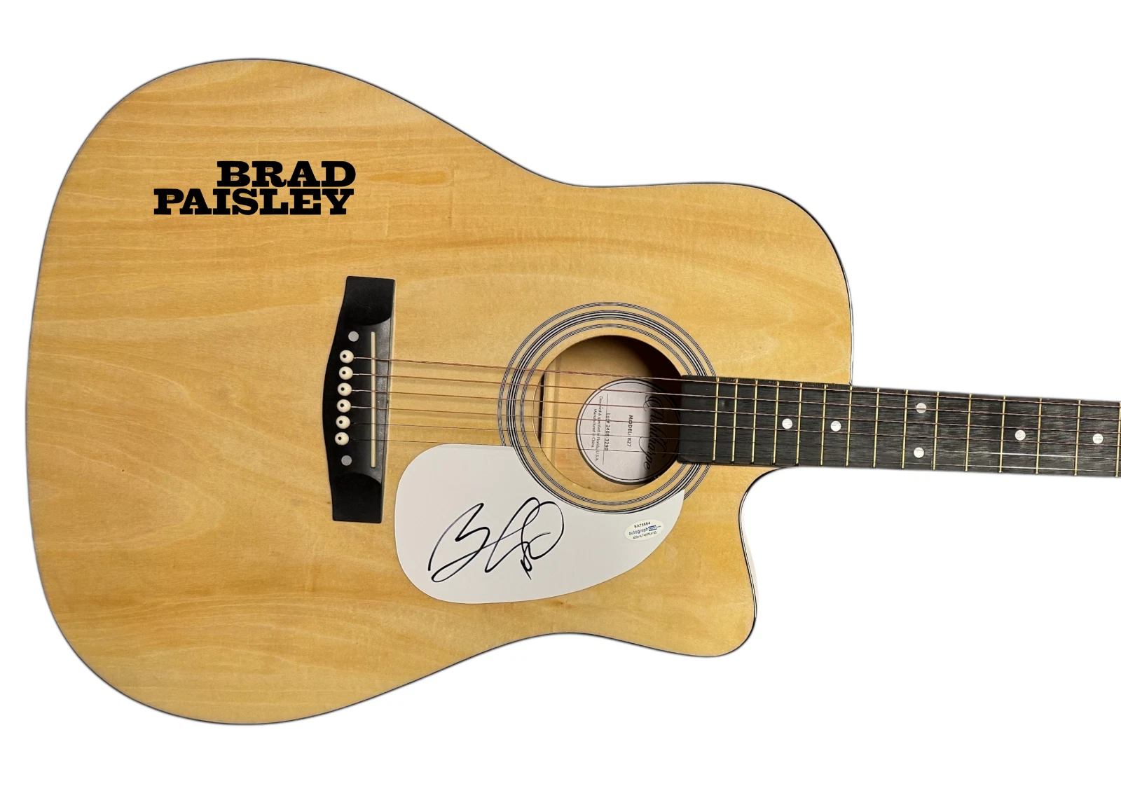 Brad Paisley Signed Autograph Full Size Acoustic Guitar Mud On The Tires ACOA