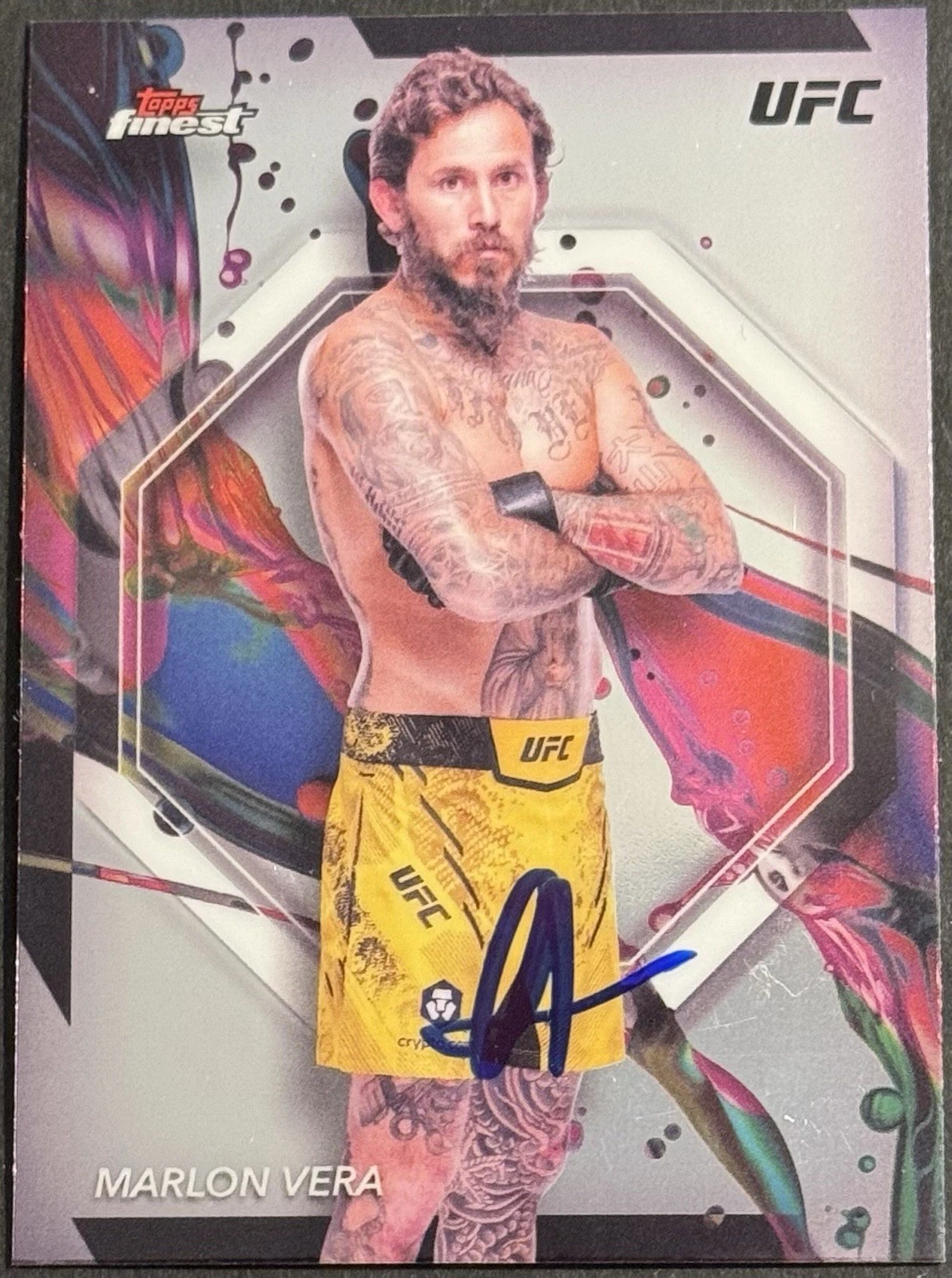 Marlon Chito Vera Signed 2024 Topps Finest Base UFC Card BAS Beckett