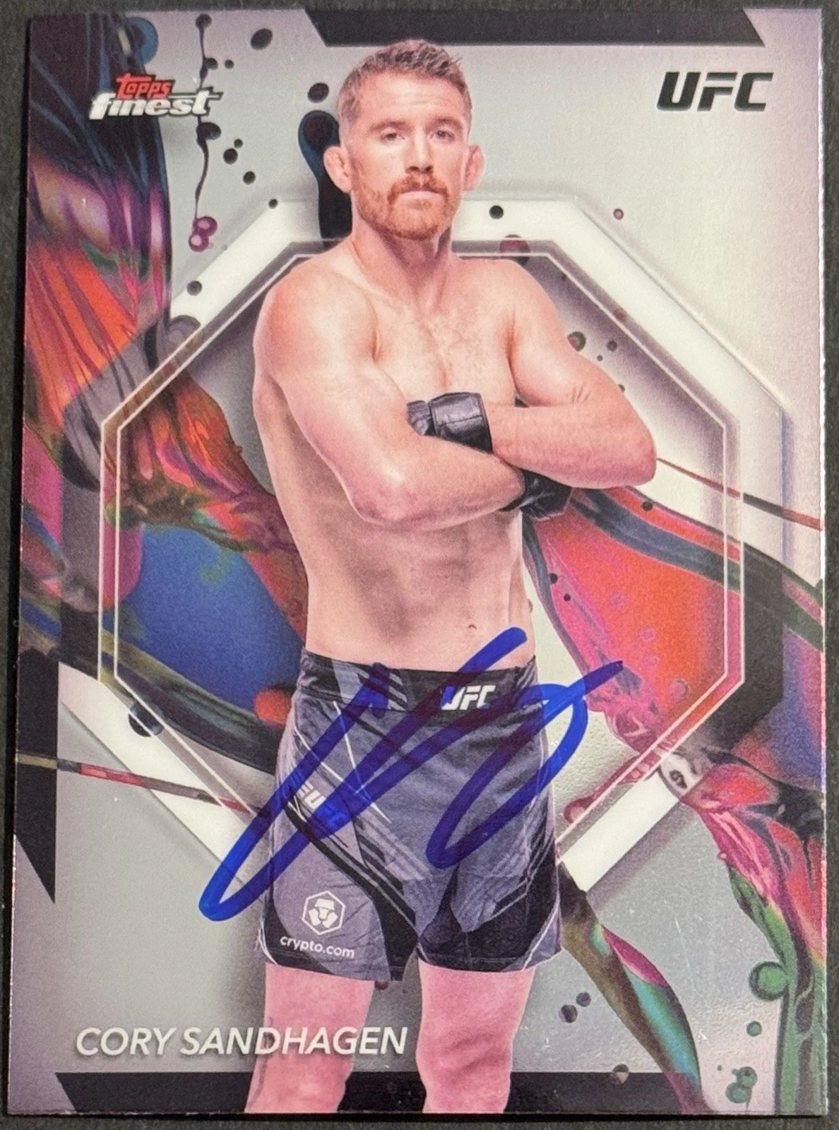 Cory Sandhagen Signed 2024 Topps Finest UFC Card BAS Beckett On Card