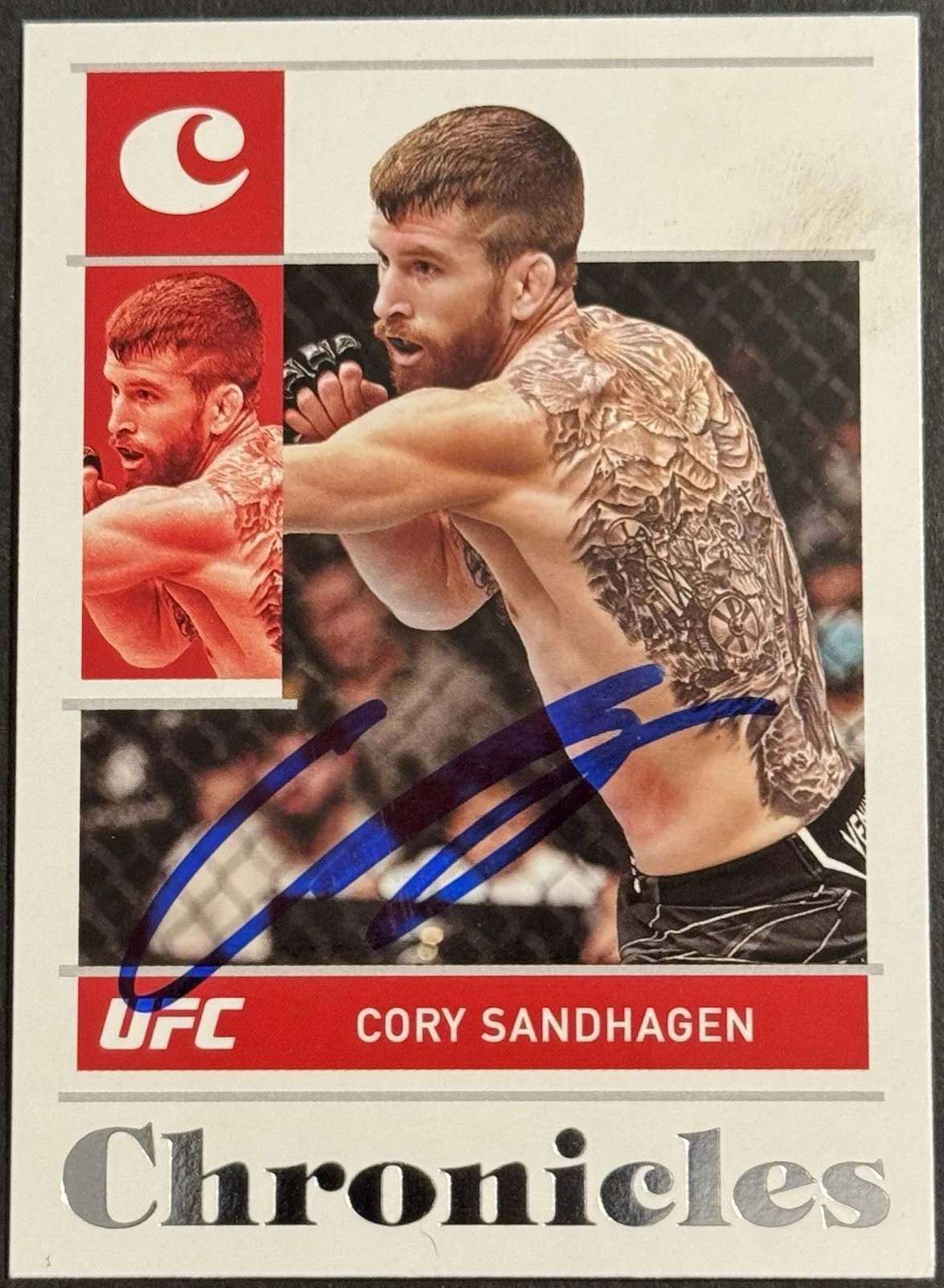 Cory Sandhagen Signed 2022 Panini Chronicles Base UFC Card BAS Beckett On Card