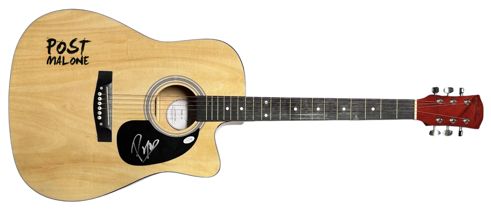 Post Malone Signed Autograph Full Size Acoustic Guitar F-1 Trillion Stoney ACOA