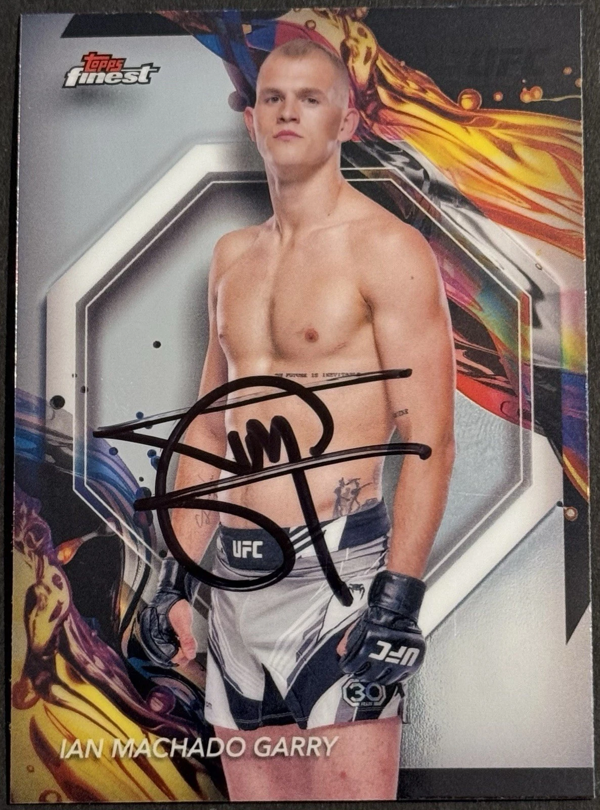 Ian Machado Garry Signed 2024 Topps Finest Uncommon UFC Card BAS Beckett