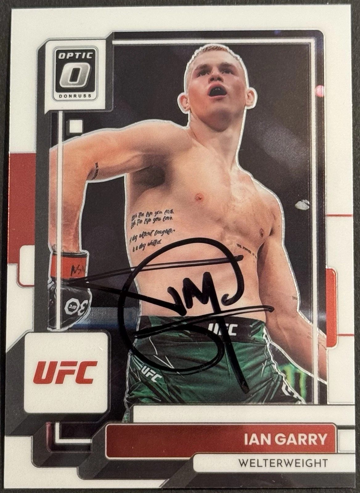 Ian Machado Garry Signed 2023 Donruss Optic UFC Card BAS Beckett