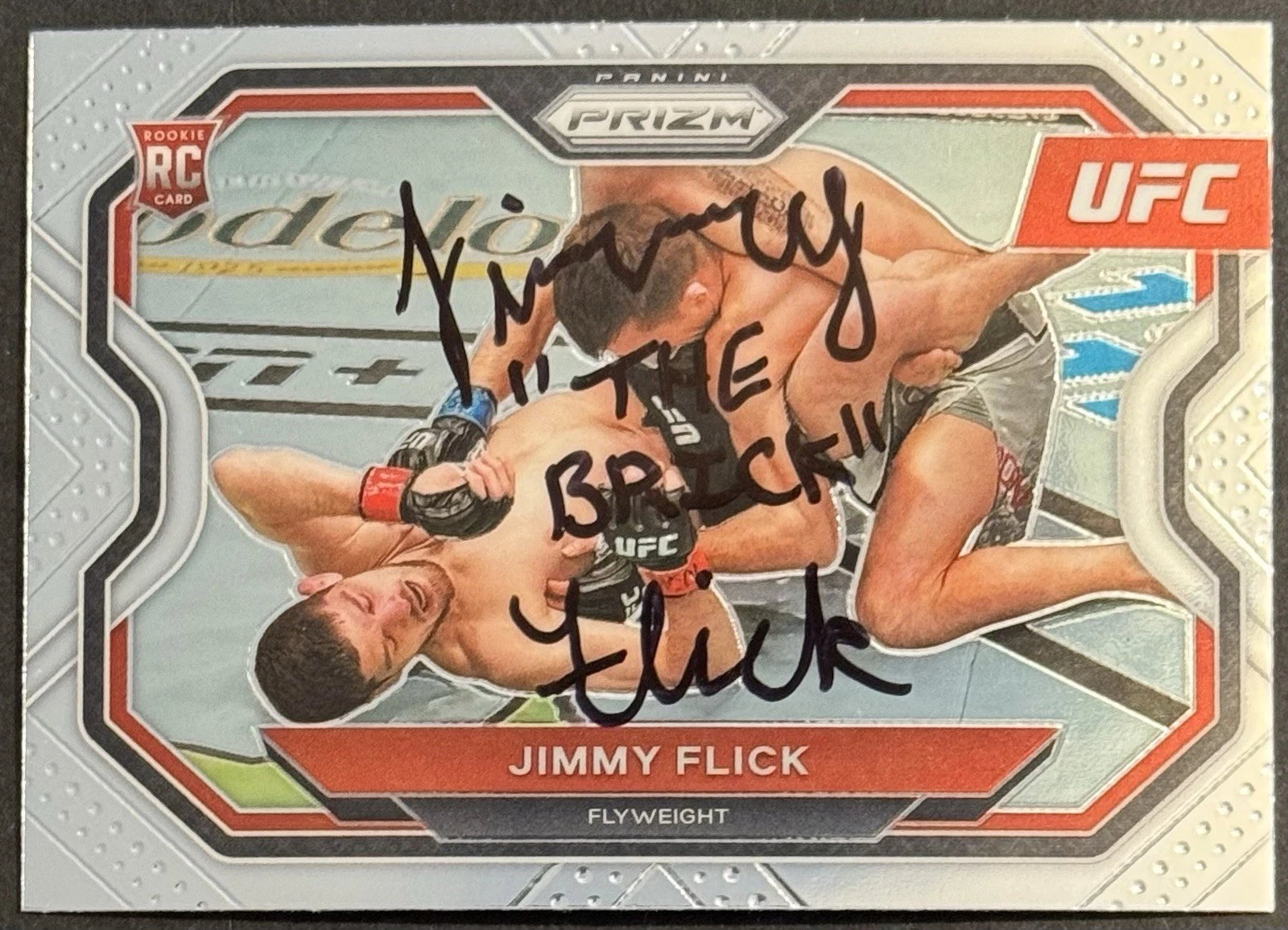 Jimmy Flick Signed 2021 Panini Prizm UFC Card BAS Beckett On Card