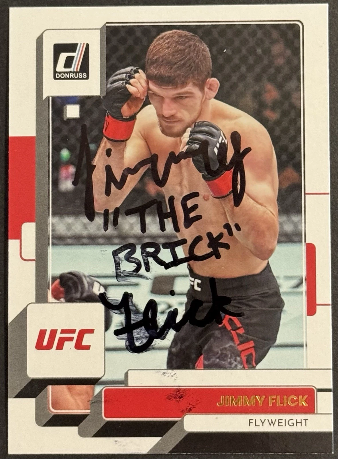 Jimmy Flick Signed 2023 Donruss UFC Card BAS Beckett On Card