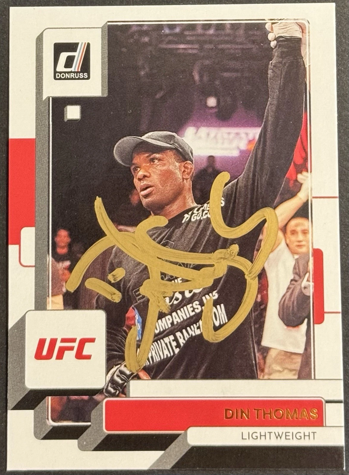 Din Thomas Signed 2023 Donruss UFC Card BAS Beckett COA On Card