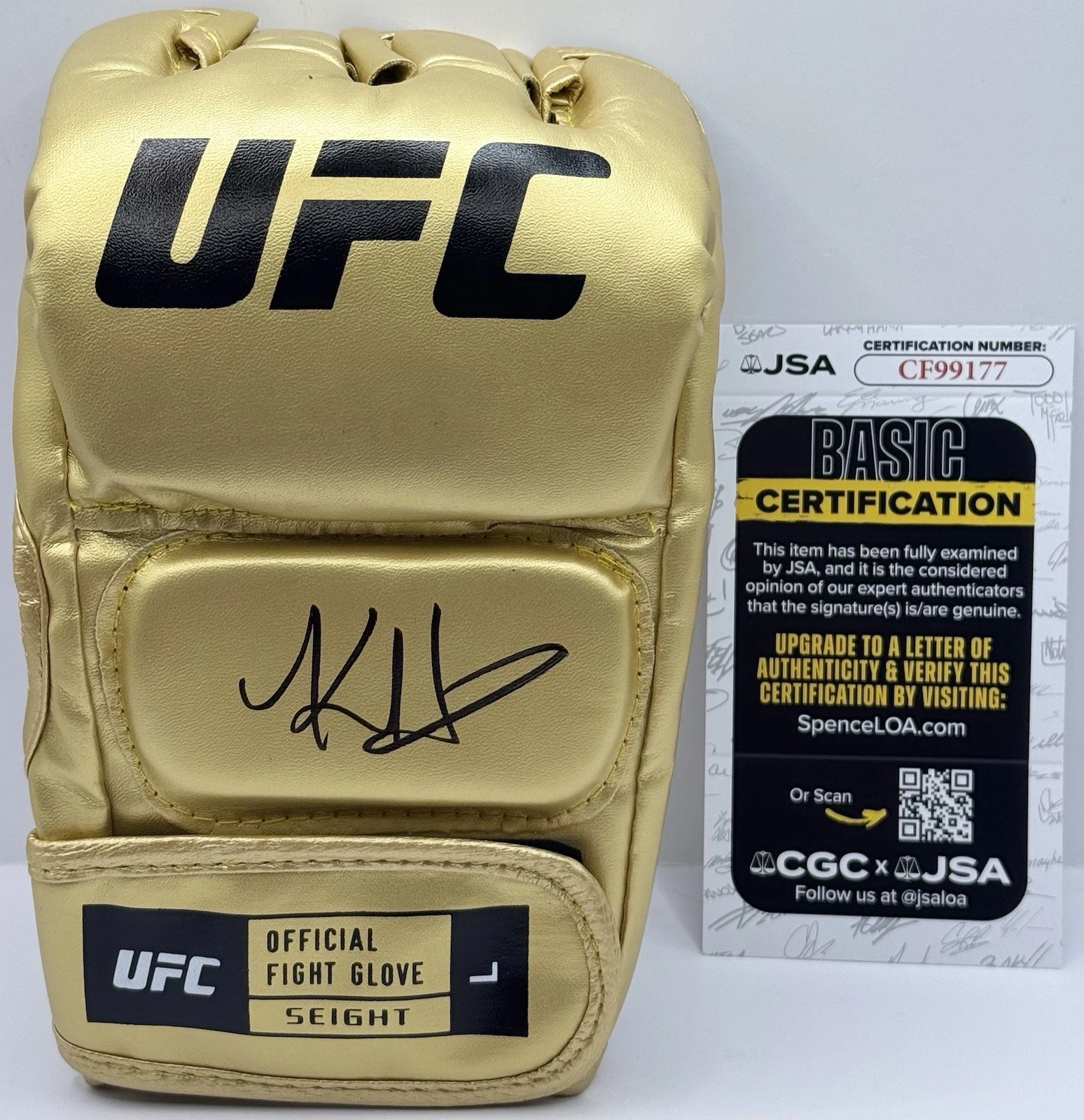 Kayla Harrison Signed Autographed Gold UFC Fight Glove JSA COA Champion