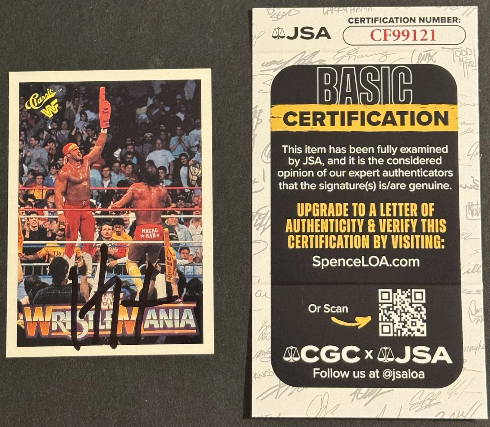 Hulk Hogan Signed Autographed 1990 Classic WWF Wrestling Card JSA COA