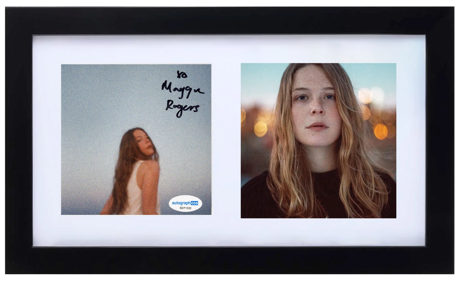 Maggie Rogers Heard It In A Past Life Signed Autograph Framed CD Cover ACOA COA