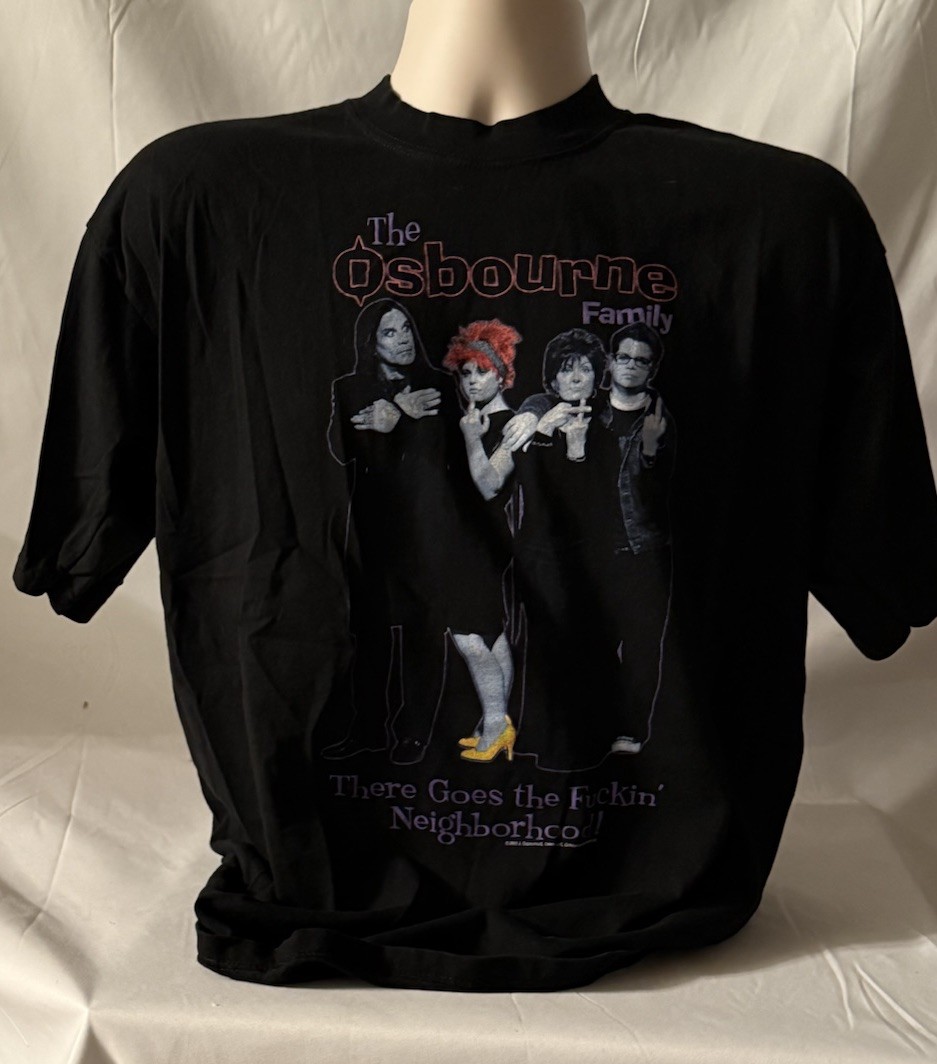 Osbourne Family 2002 MTV Show Allsport T Shirt SZ M Ozzy Sharon Rare EXPLICIT