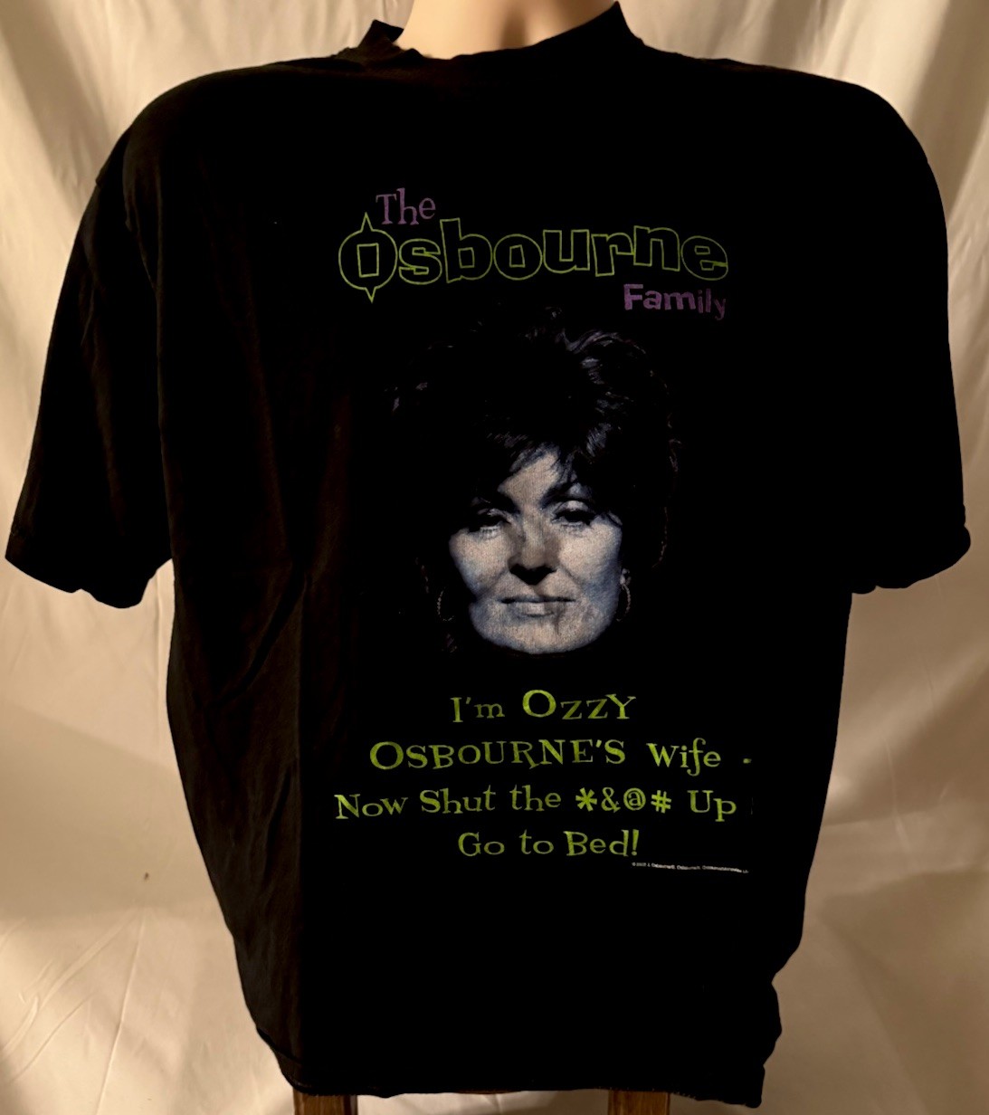 Osbourne Family 2002 MTV Show Allsport T Shirt SZ L Ozzy Rare Sharon Go To Bed