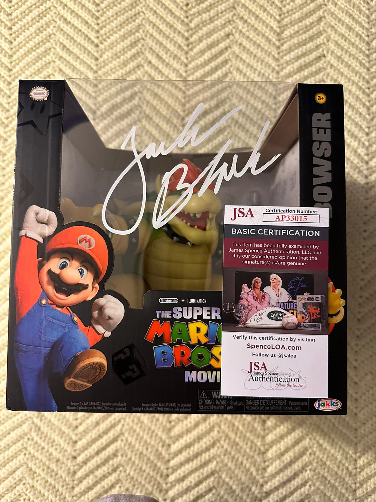 Jack Black Signed 7” Bowser Figure Doll JSA Authentication COA Jakks Super Mario