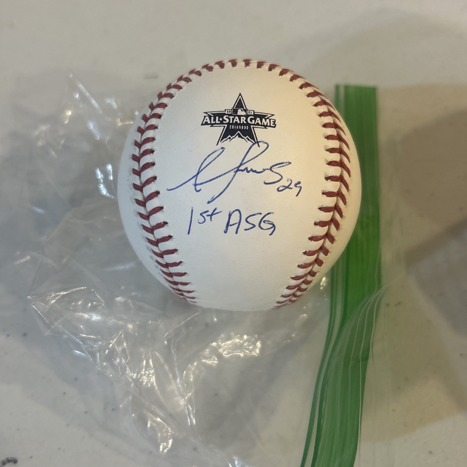ALEX REYES SIGNED AUTOGRAPH 2021 ALL STAR BASEBALL BAS COA 1st ASG CARDINALS