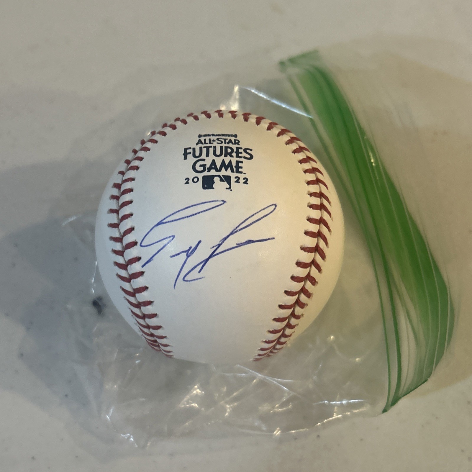 EURY PEREZ SIGNED AUTOGRAPH 2022 FUTURES GAME BALL ROMLB BASEBALL BAS COA MARLIN