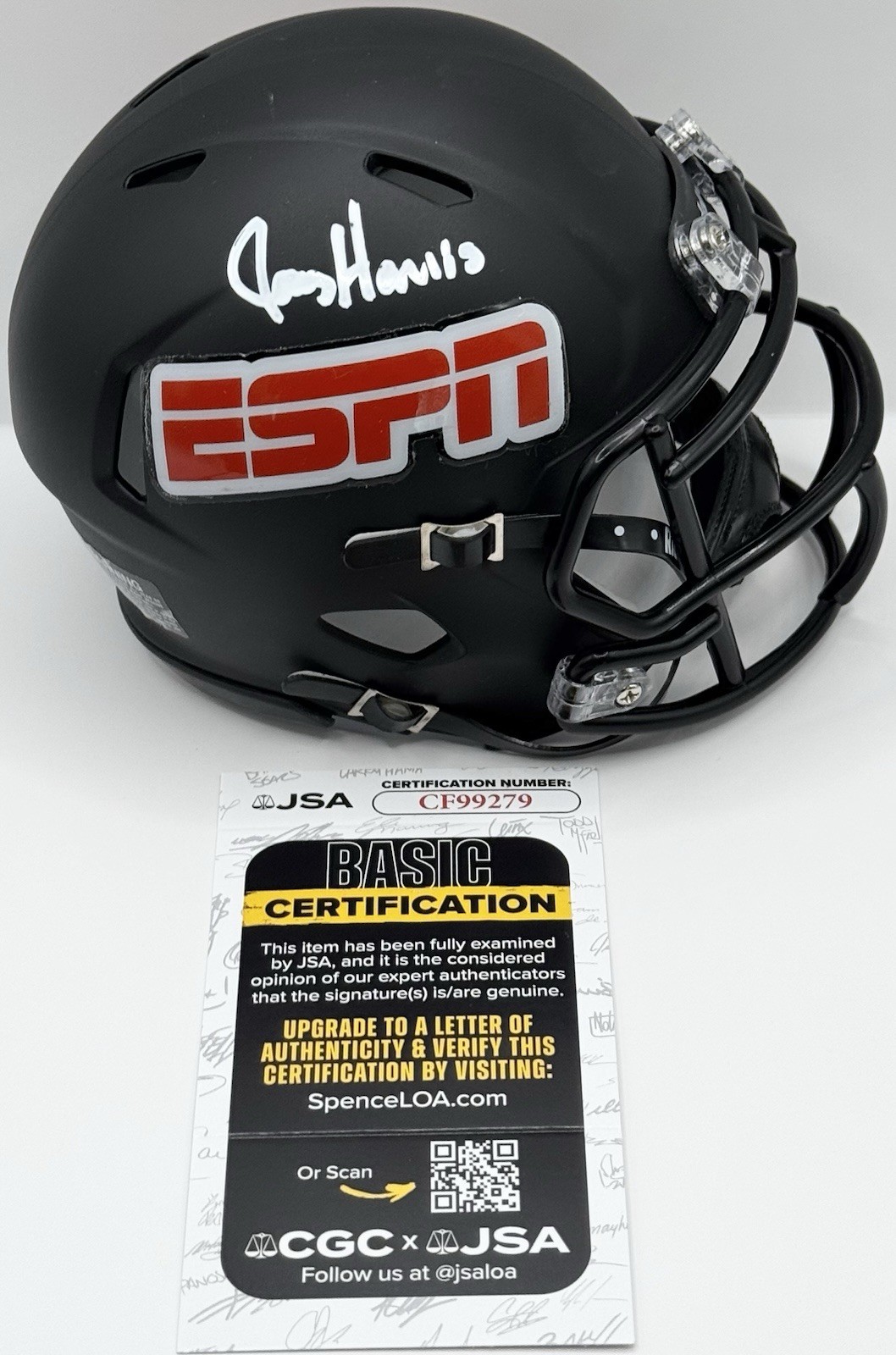 Jay Harris Signed Autographed ESPN Mini Helmet TV Show Host JSA COA