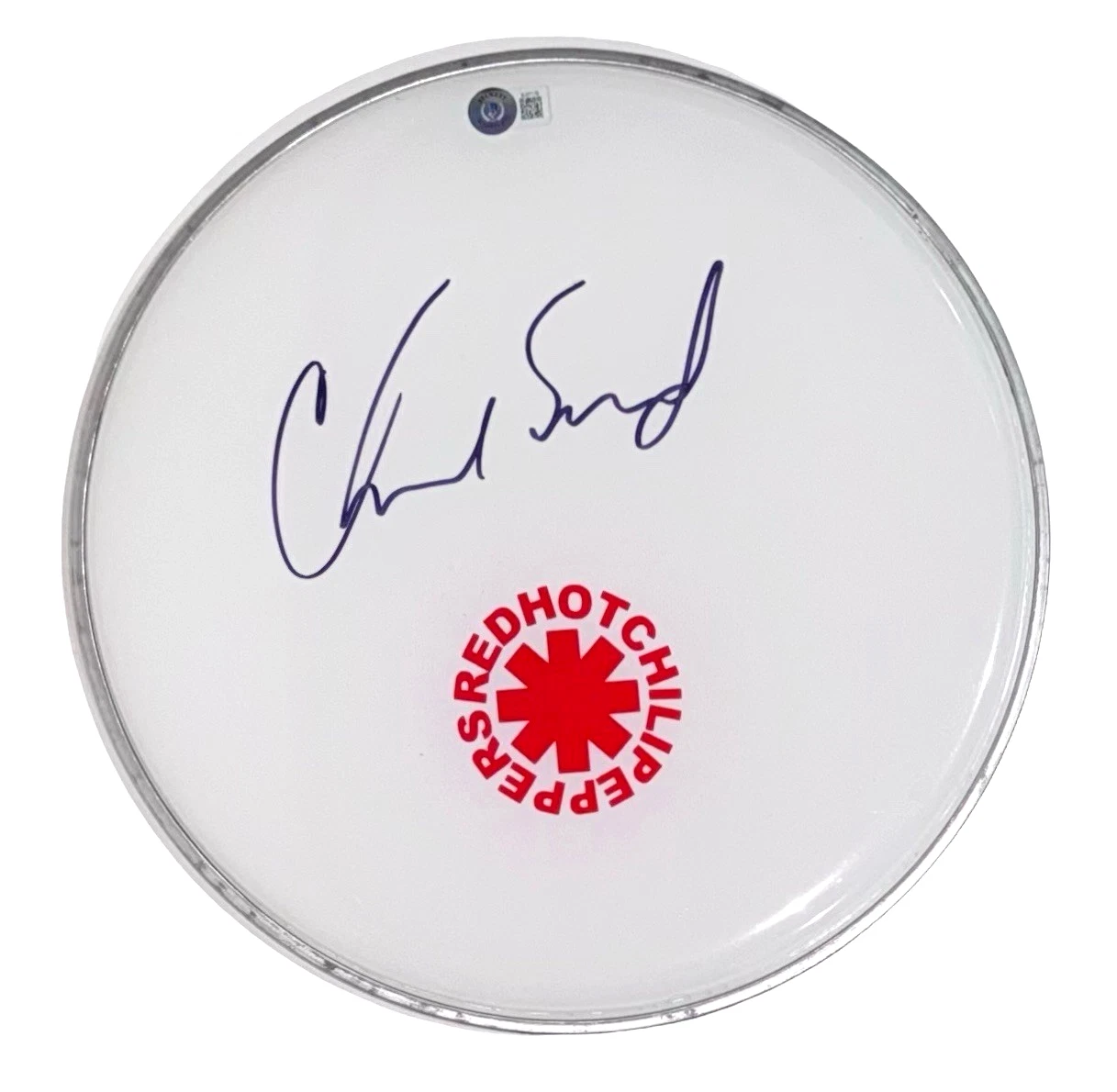 Chad Smith Red Hot Chili Peppers Signed Autograph 12” Drumhead RHCP Beckett COA