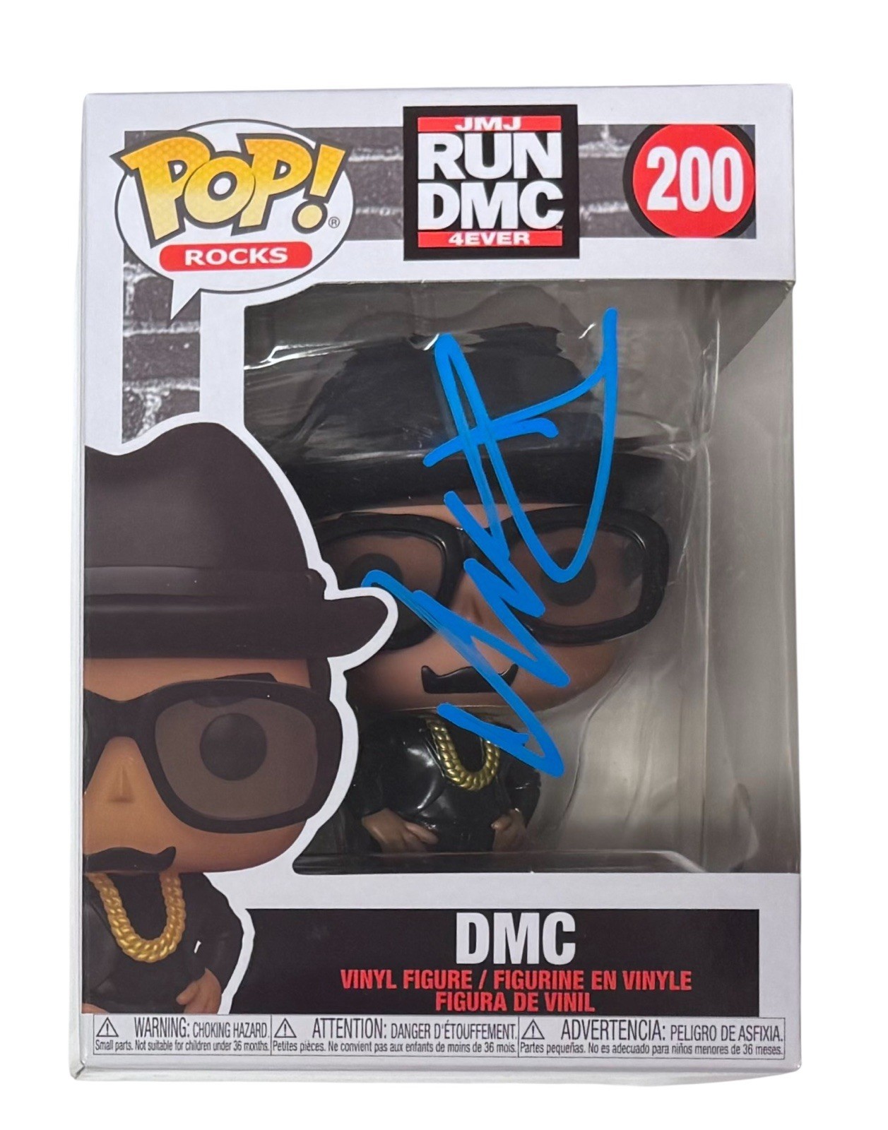 Darryl McDaniels Run DMC Signed Funko Pop Rocks DMC #200 Autograph Beckett COA