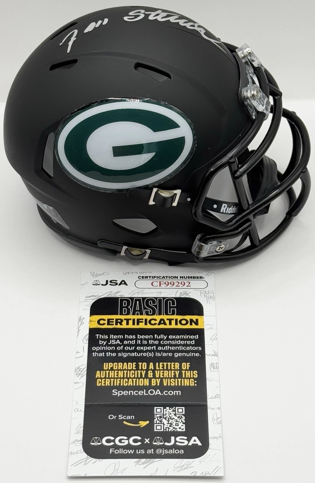 Jan Stenerud Signed Autographed Green Bay Packers Mini Helmet JSA COA
