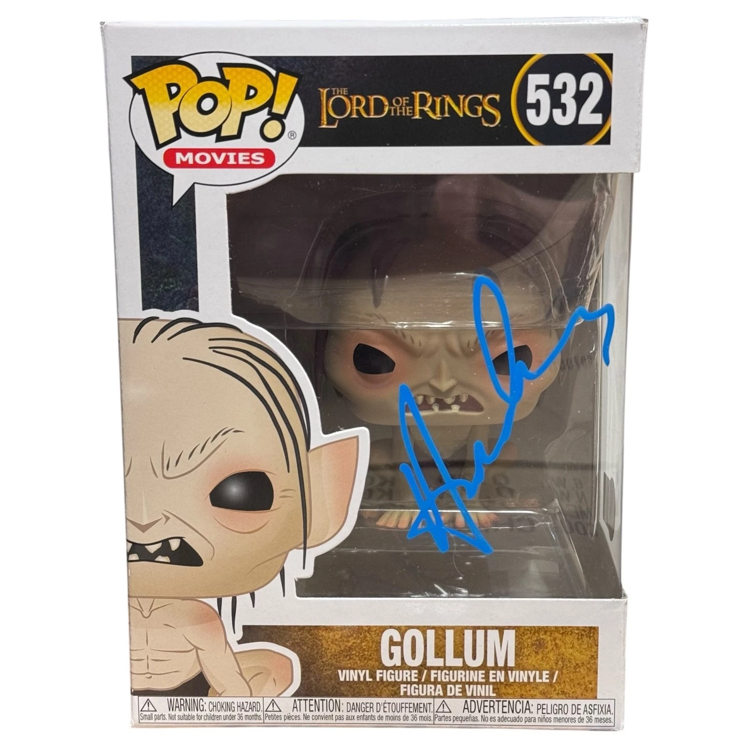 Andy Serkis The Lord of the Rings Signed Autograph Gollum Funko Pop Beckett COA