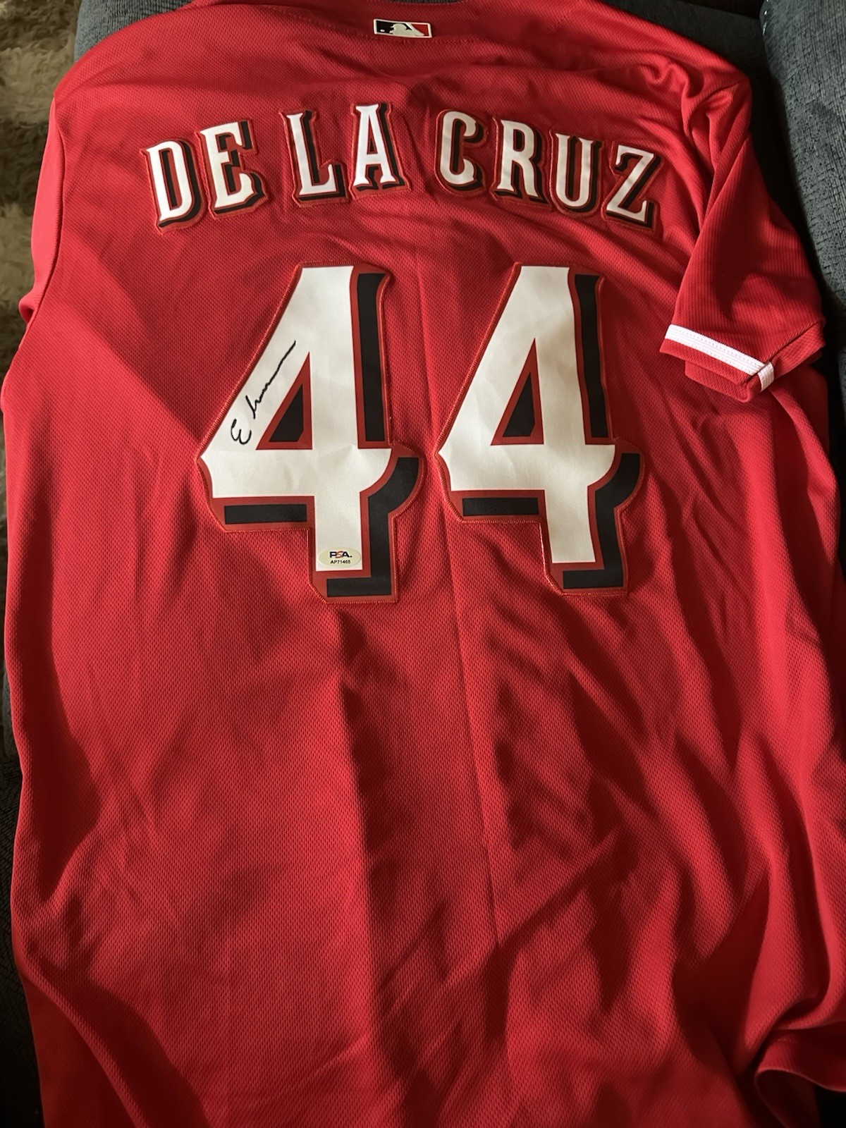 Elly De La Cruz SIGNED Cincinnati Reds Stitched Jersey PSA Authenticated XL
