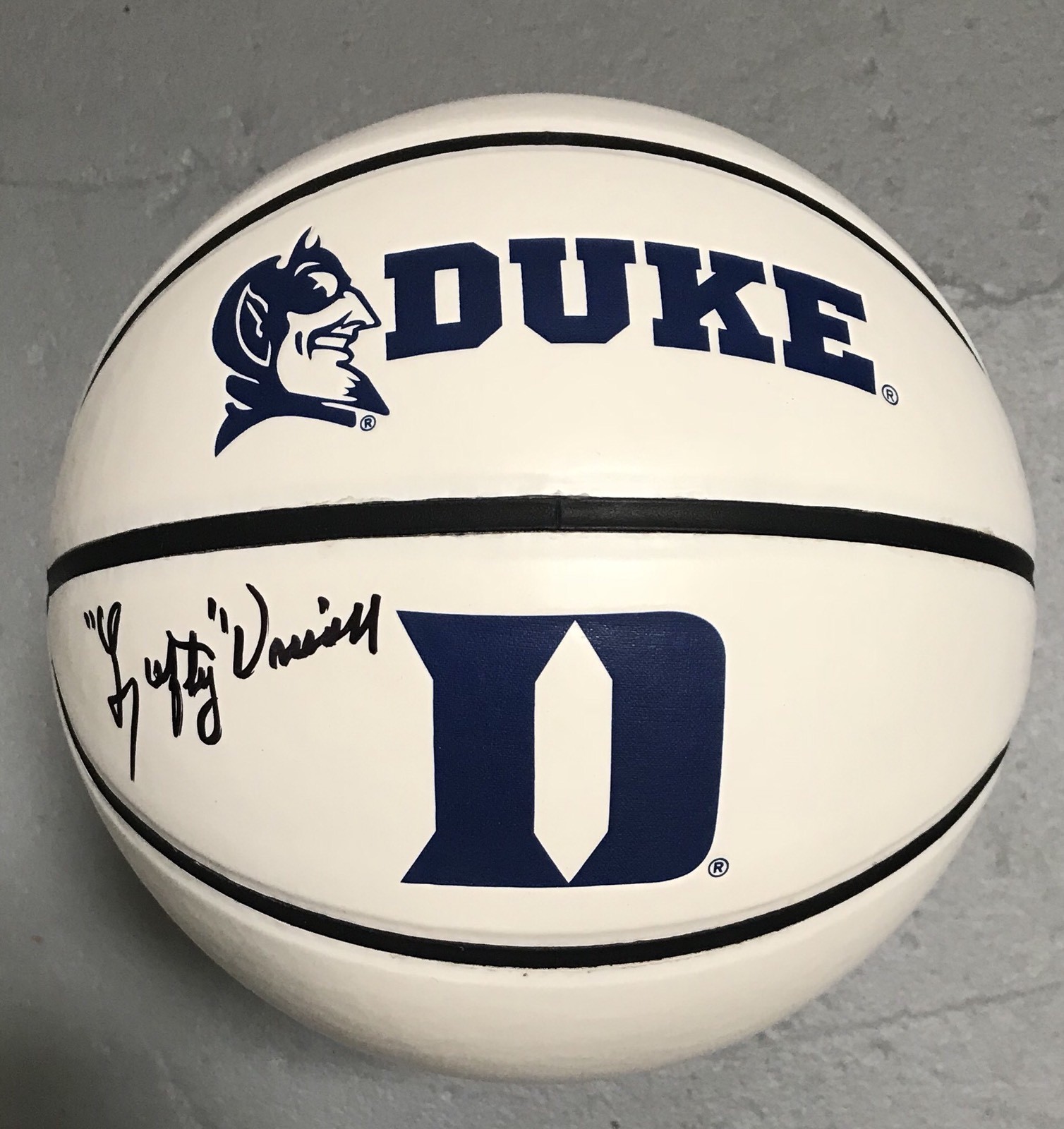 Charles Lefty Driesell Signed Autographed Duke Maryland Logo Basketball Psa/Dna