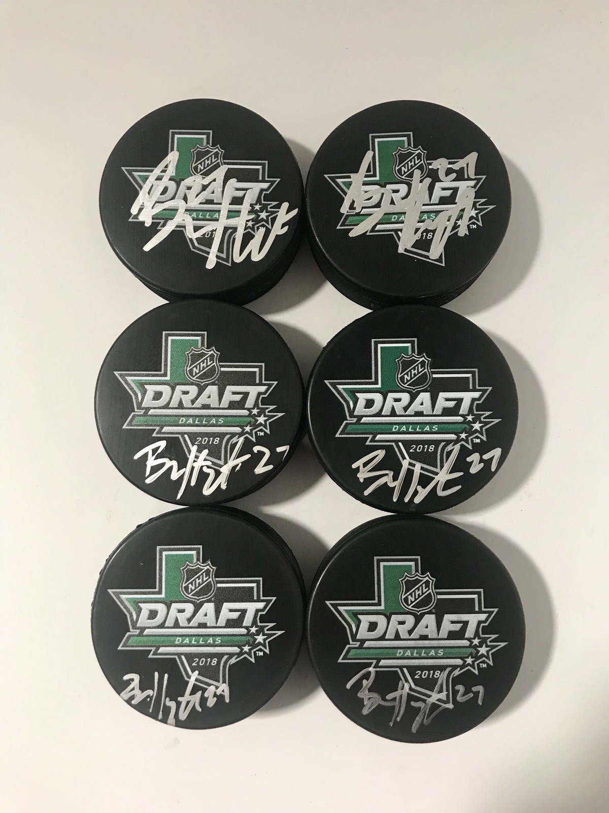 Barrett Hayton Signed Autographed 2018 NHL Draft Puck 1st Round Pick PSA/DNA COA