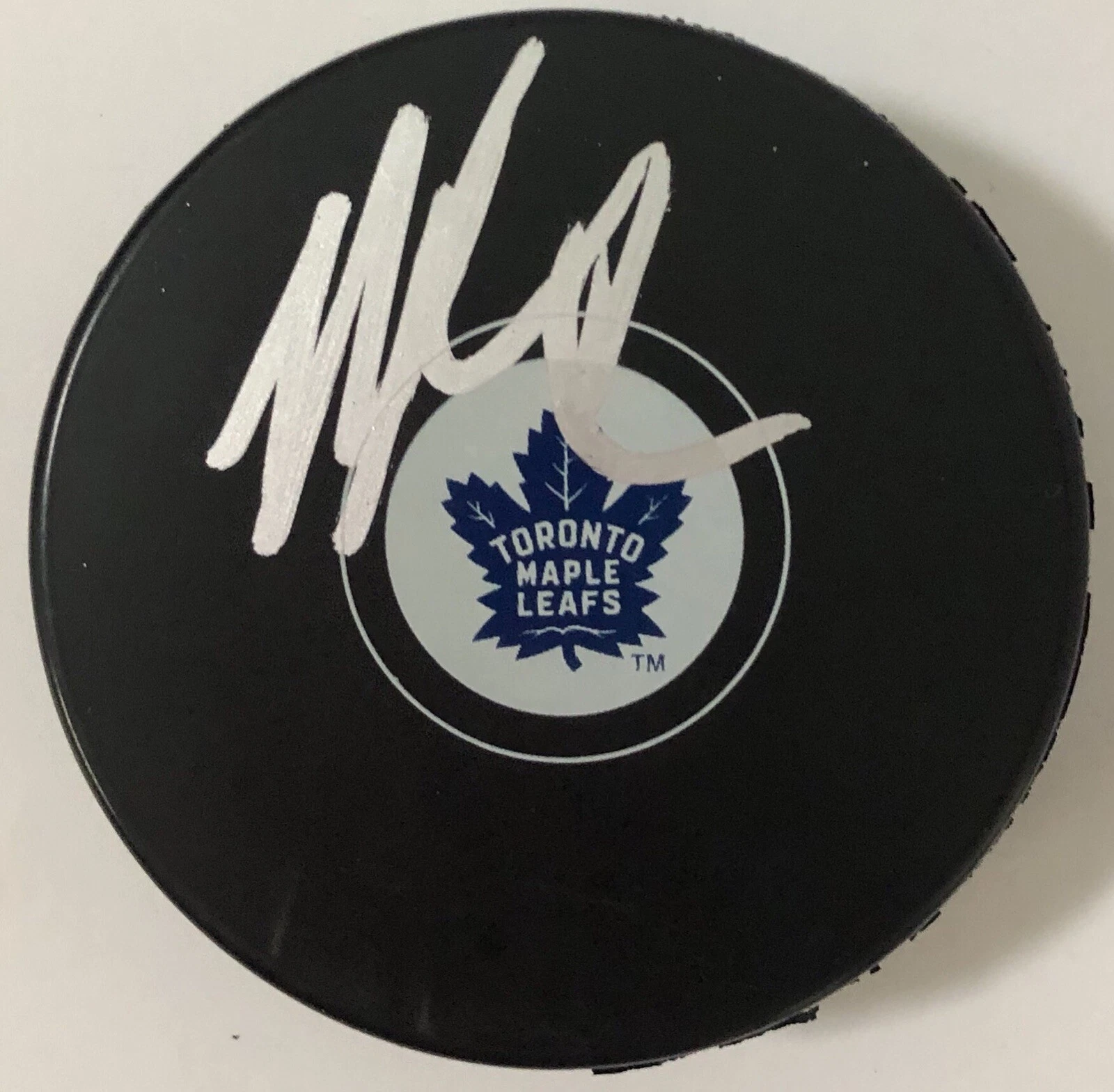 Nazem Kadri Signed Autographed Toronto Maple Leafs Logo Puck Stanley Cup PSA/DNA