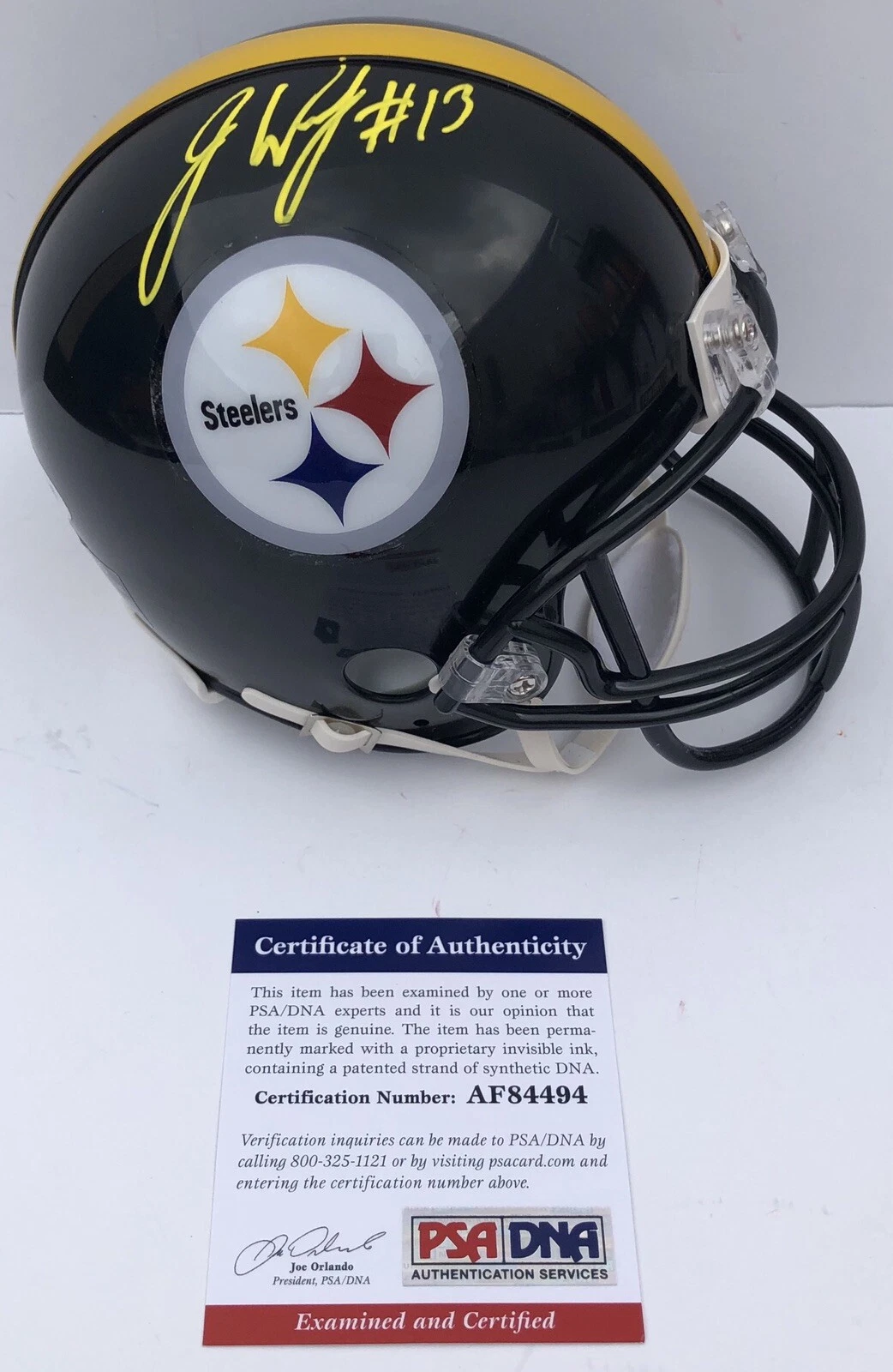 James Washington Signed Autographed Pittsburgh Steelers Mini Helmet Psa/Dna