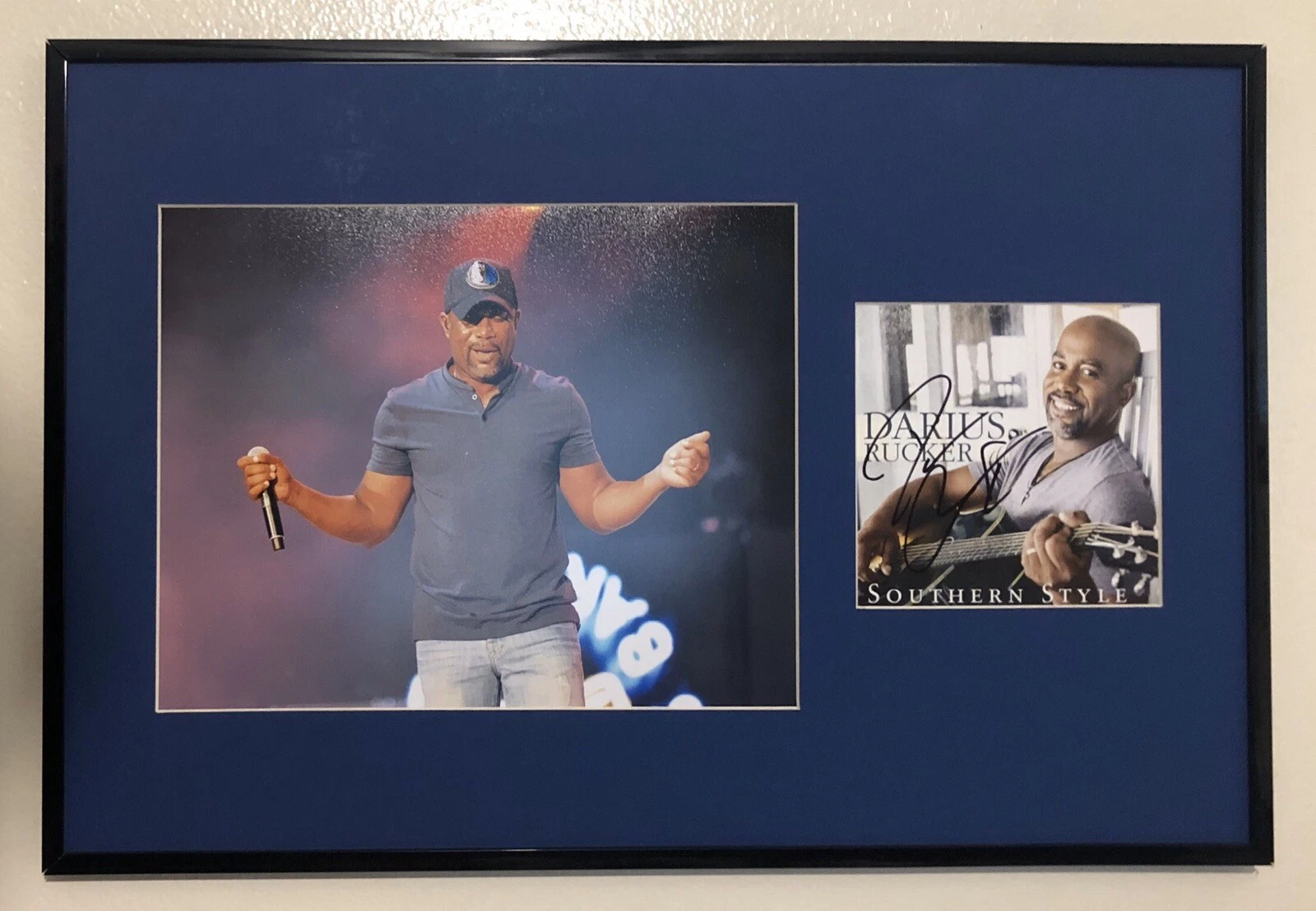 Darius Rucker Signed Autographed Custom Framed Southern Style Cd Cover Psa/Dna