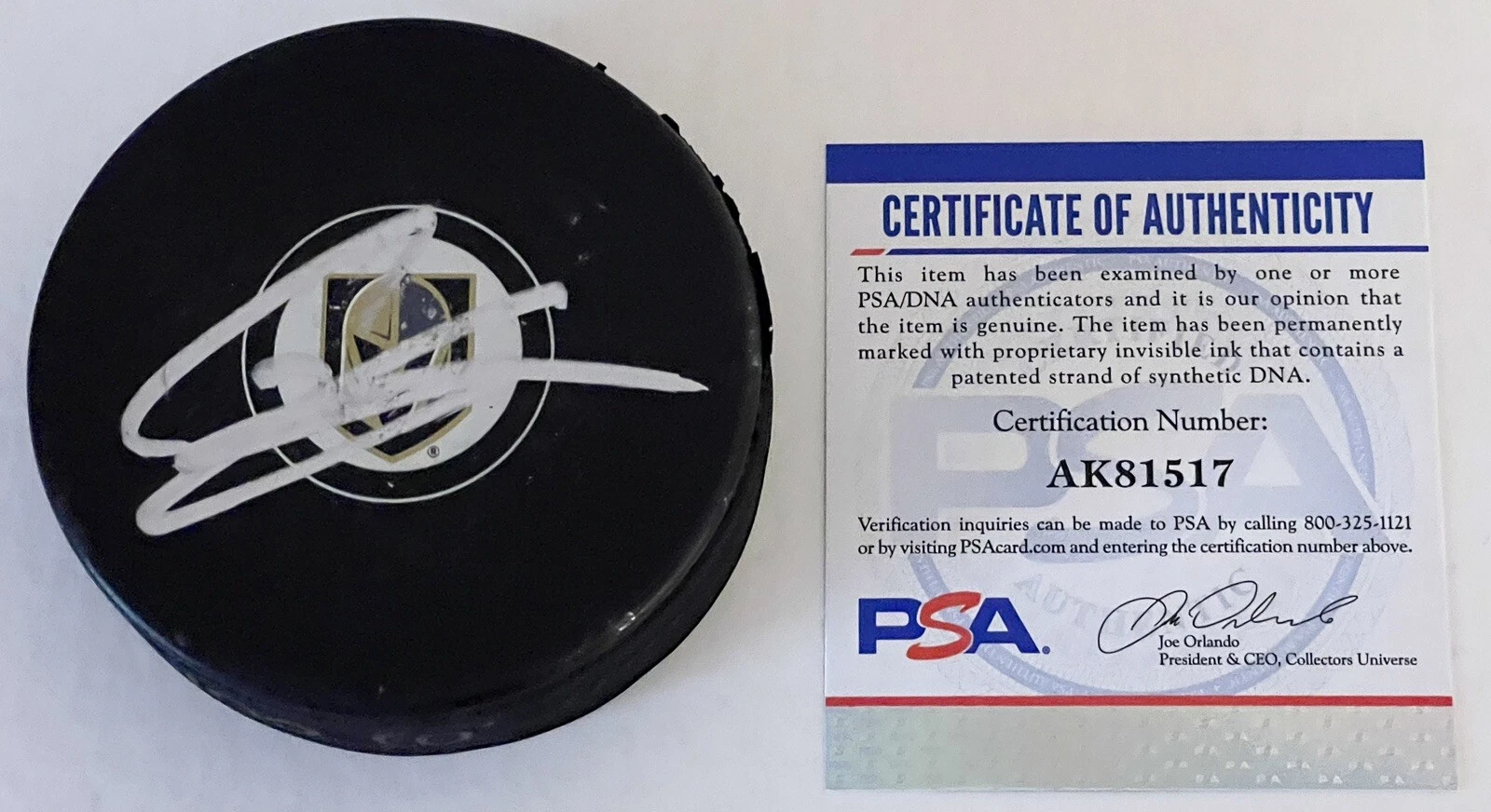 Cody Glass Signed Autographed Las Vegas Golden Knights Logo Puck PSA/DNA