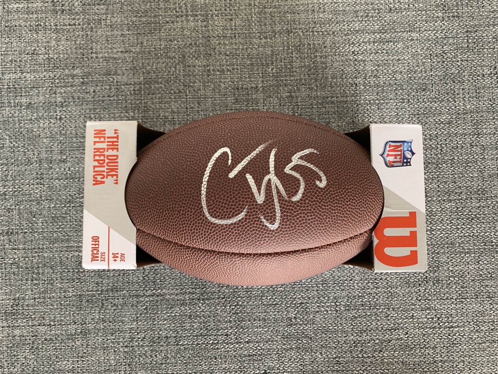 Chandler Jones Signed Nfl Replica The Duke Signed Football