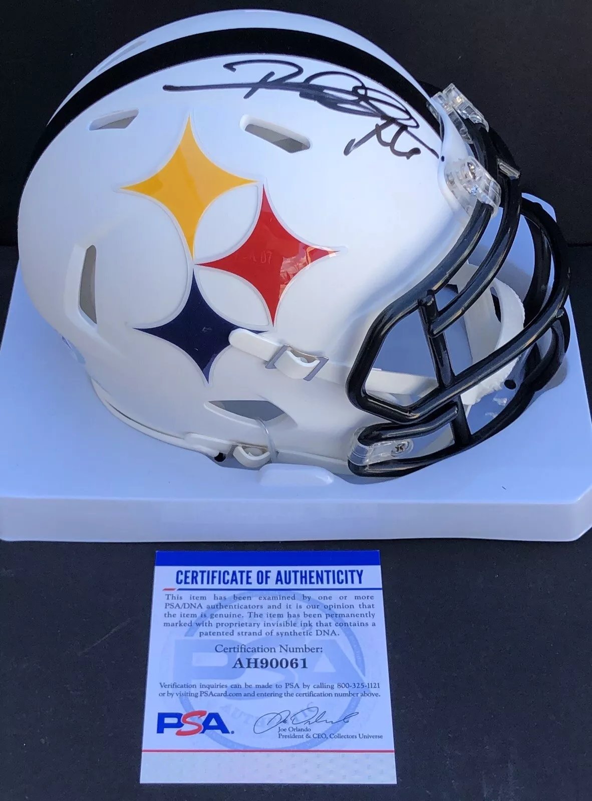 Rod Woodson Signed Autographed Pittsburgh Steelers AMP Mini Helmet Psa/Dna
