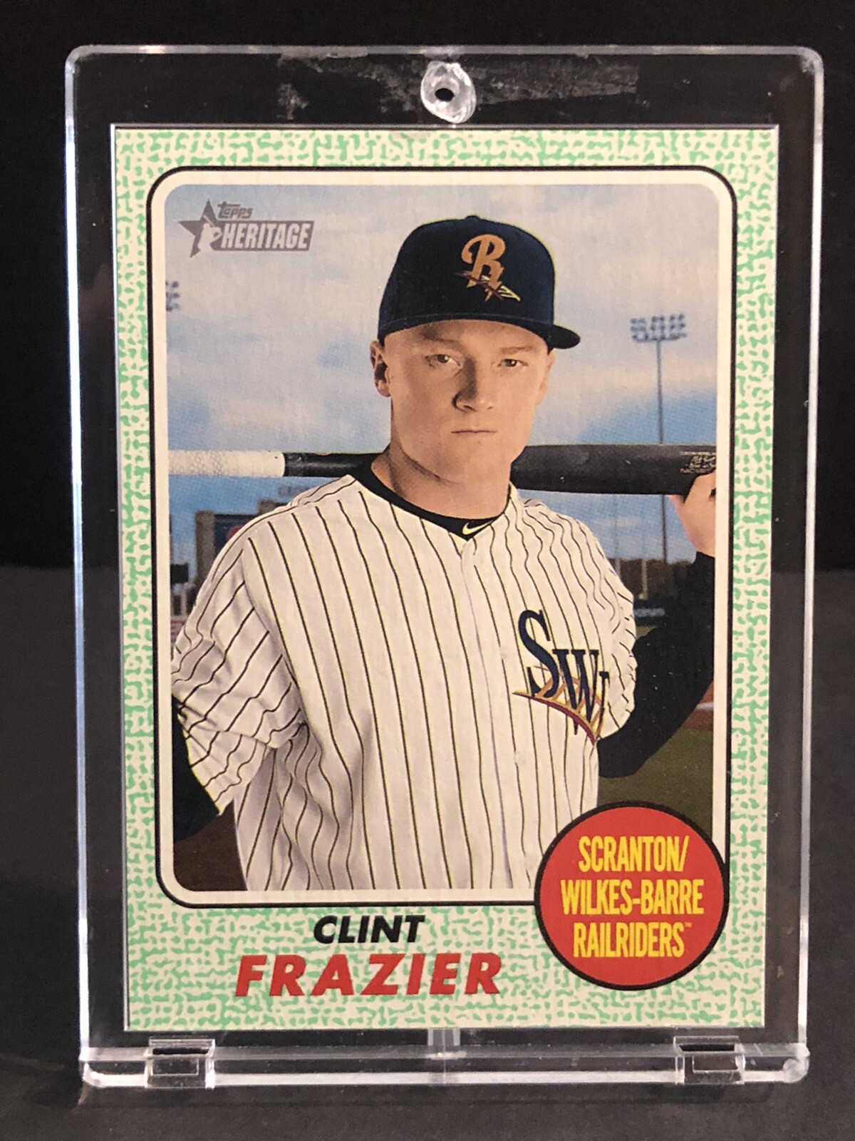 2017 Topps Heritage Minors *** CLINT FRAZIER   Green Border #75  SP 41/50  MINT