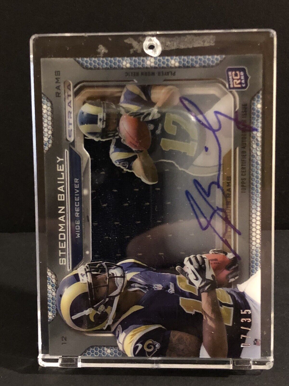 STEDMAN BAILEY 2013 TOPPS STRATA RC ROOKIE JERSEY AUTO 07/35 COLLECTIBLE MEMORABILIA
