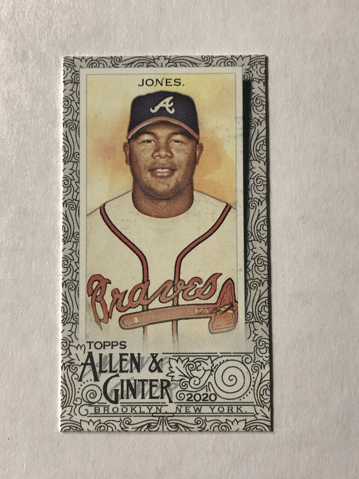 ANDRUW JONES 2020 TOPPS ALLEN & GINTER MINI BLACK BORDER - HIGH-NUMBERED SP