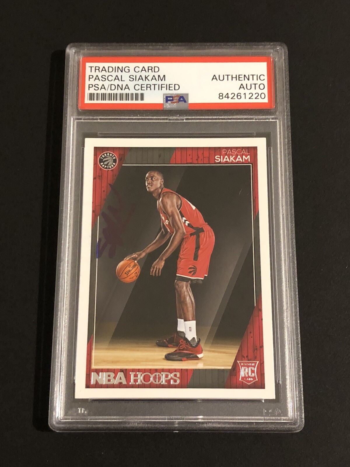 Pascal Siakam Signed Autographed 2016/17 Panini Hoops Rookie Psa/Dna