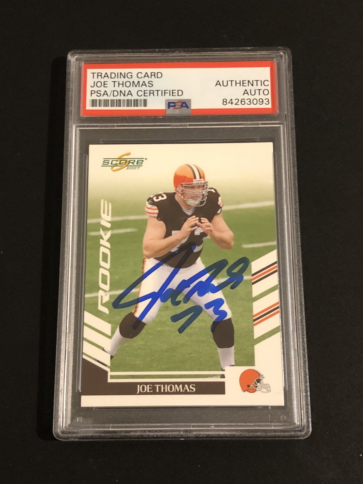 Joe Thomas Signed Autographed Cleveland Browns Psa/Dna Slabbed Rookie Card