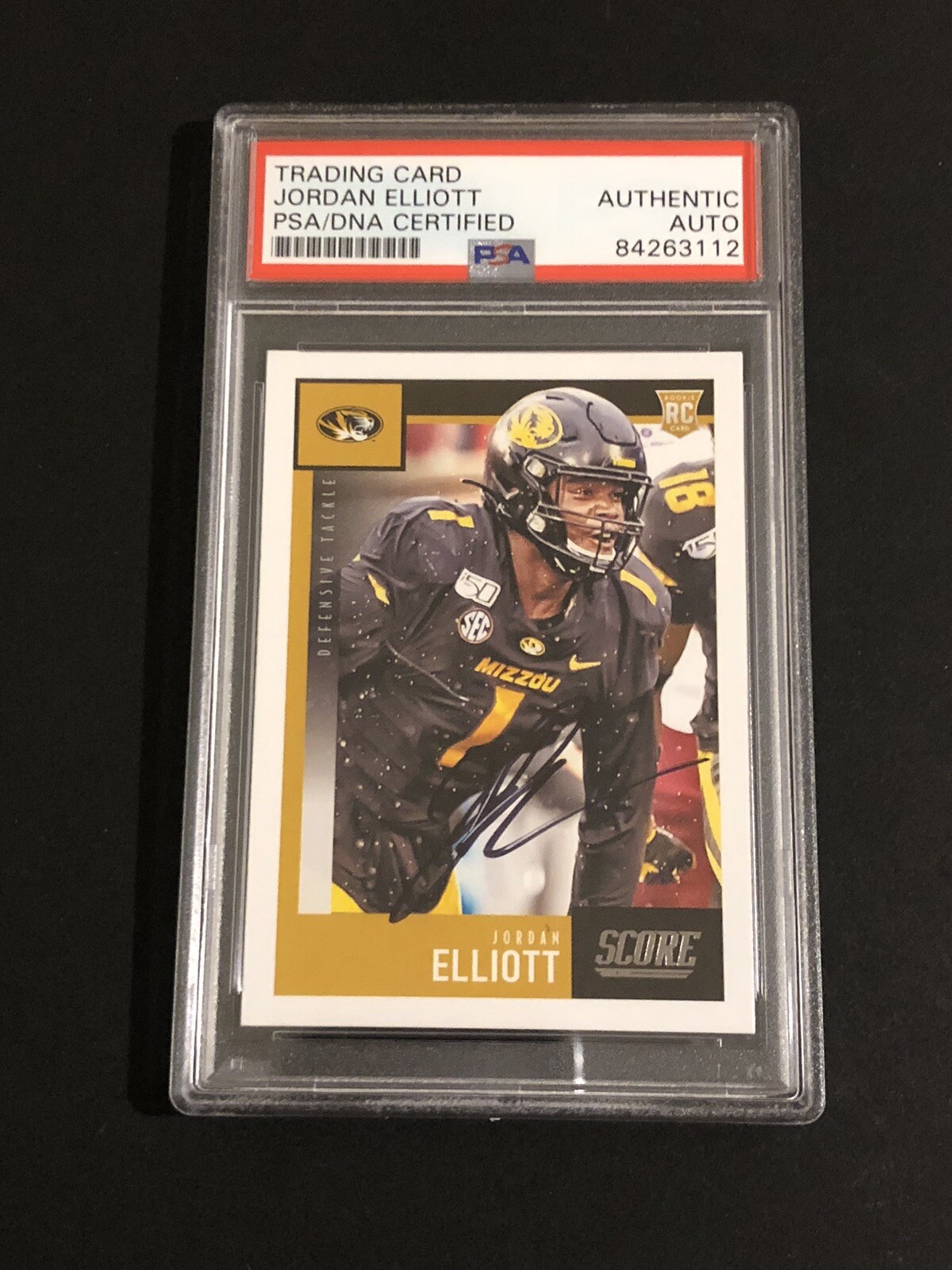 Jordan Elliott Signed Autographed Cleveland Browns Score Rookie Card Psa/Dna