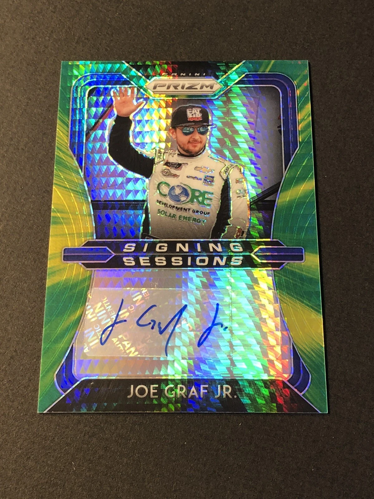 2020 Panini Prizm Joe Graf Jr Signing Sessions Auto SP Green & yellow Hyper 2/15