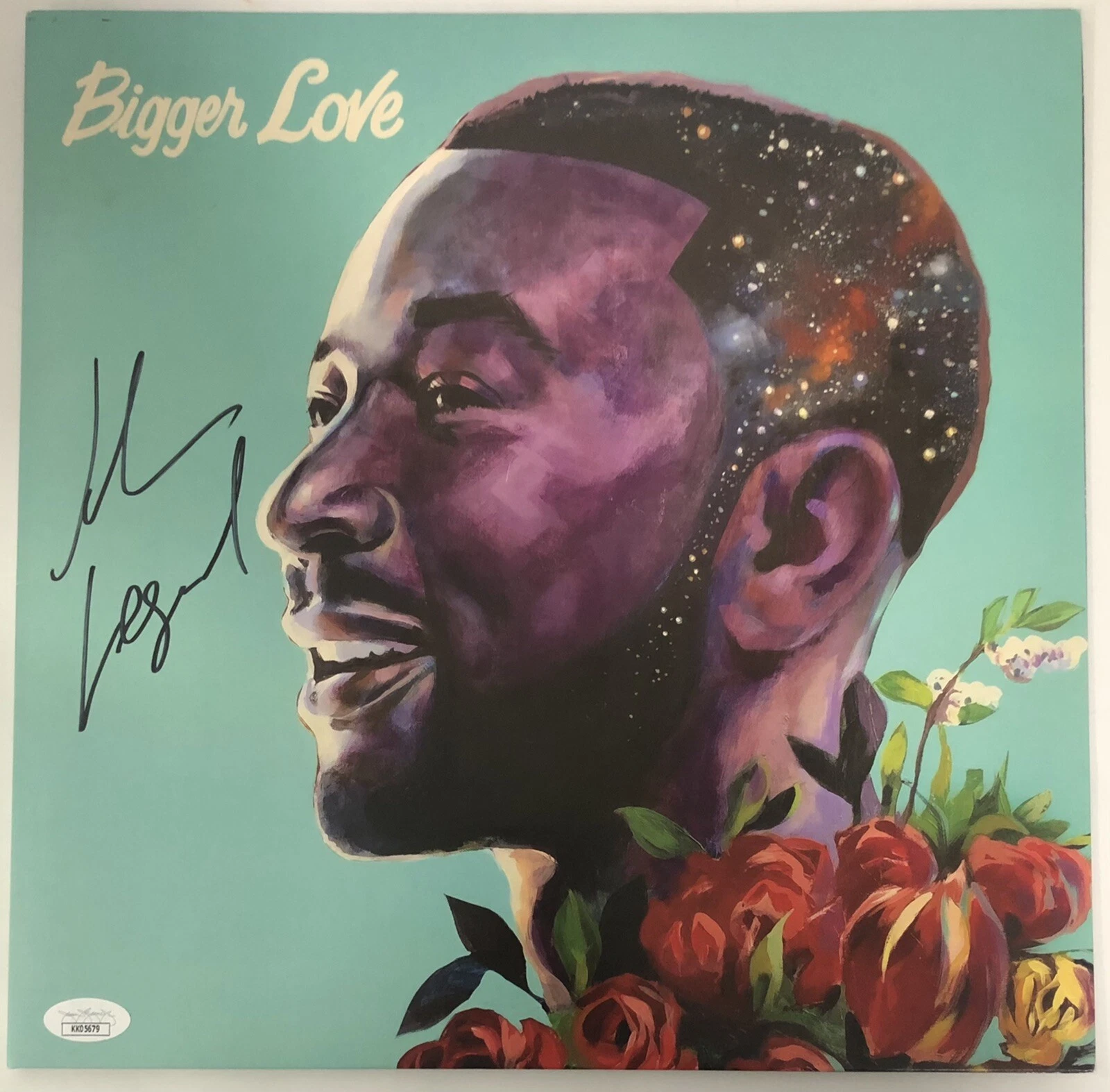 John Legend Signed Autographed Bigger Love Album Cover JSA The Voice
