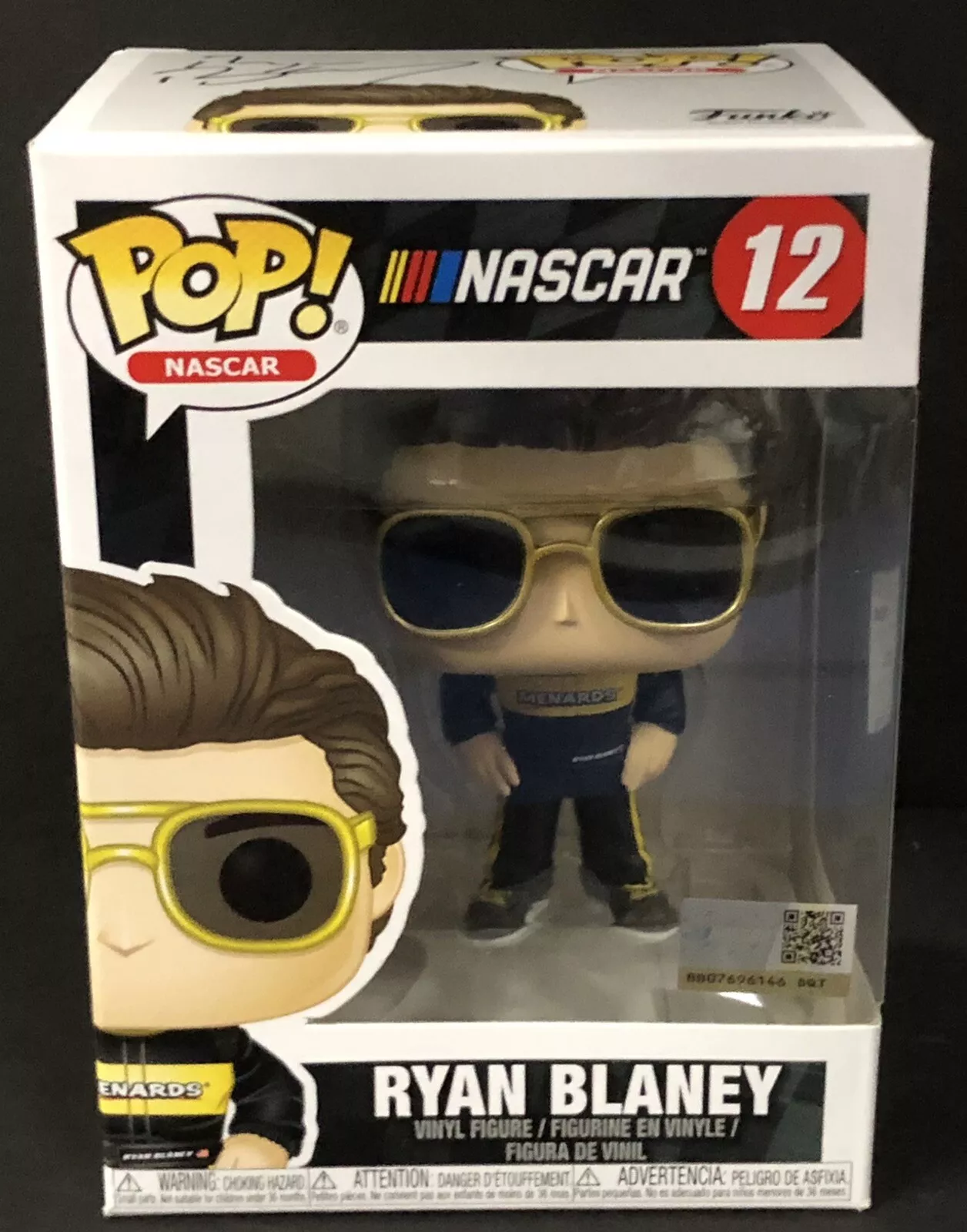 RYAN BLANEY SIGNED AUTOGRAPHED MENARDS FUNKO POP VINYL NASCAR PSA/DNA COLLECTIBLE MEMORABILIA