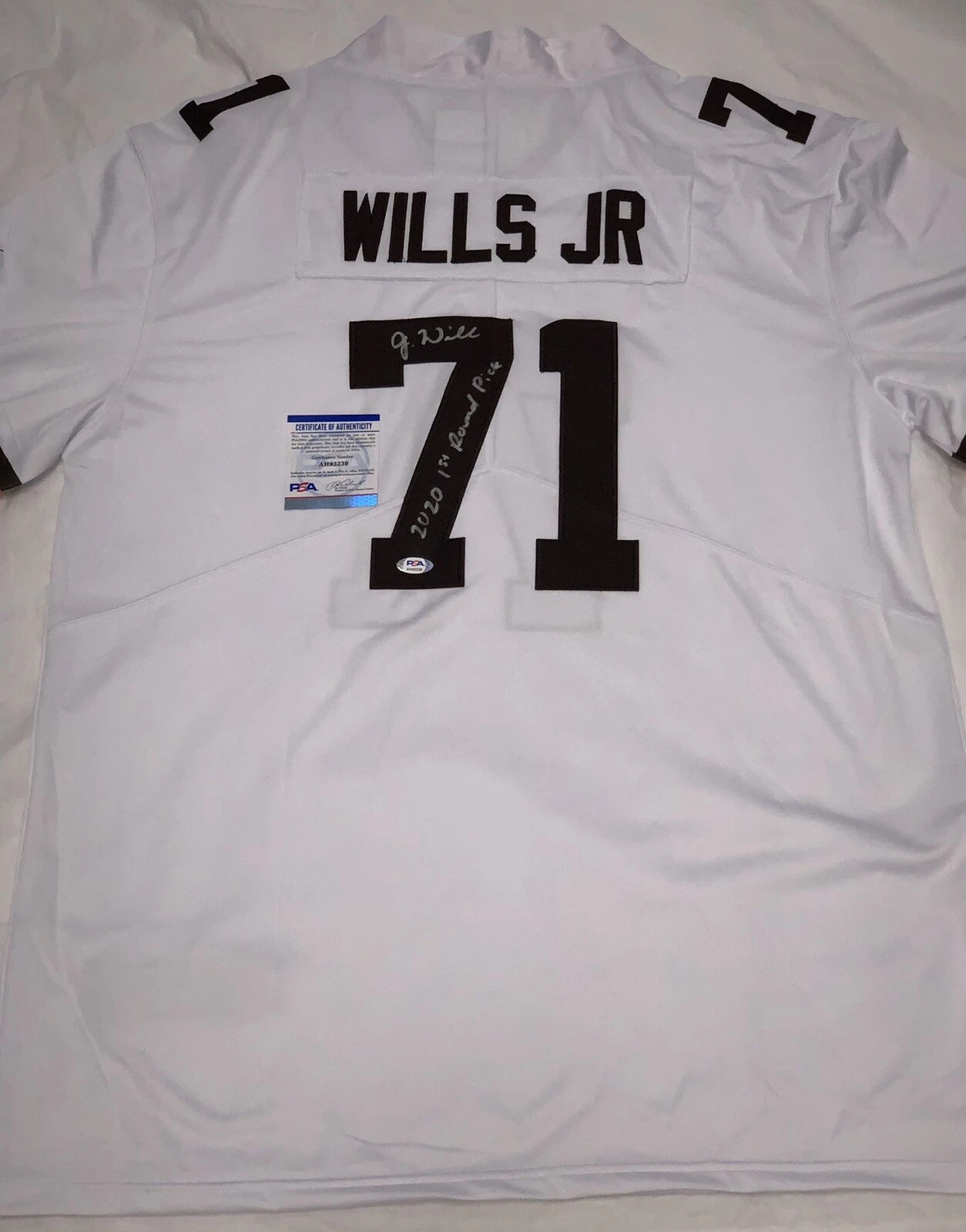 Jedrick Wills Signed Autographed Cleveland Browns Jersey #1 Pick Psa/Dna