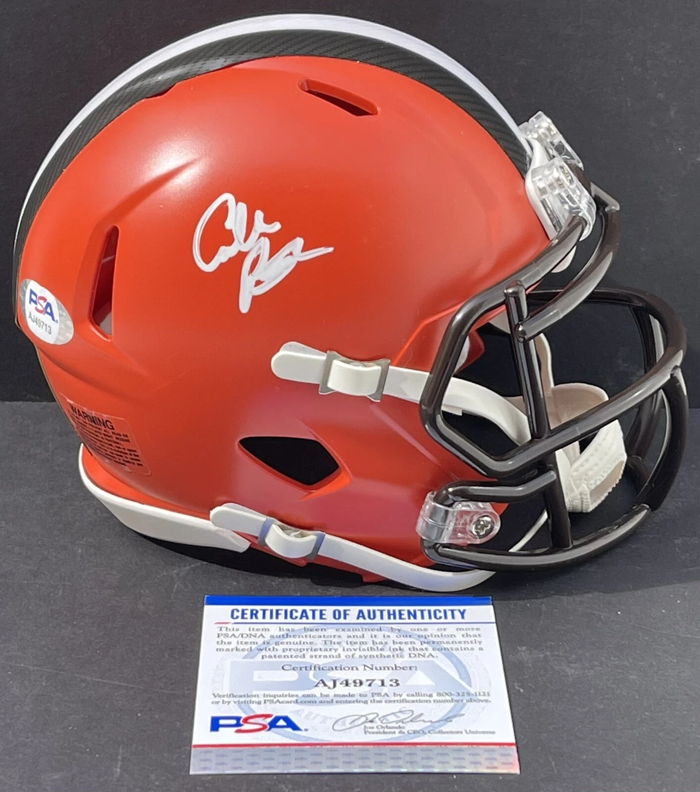 Callie Brownson Signed Autographed Cleveland Browns Mini Helmet PSA/DNA